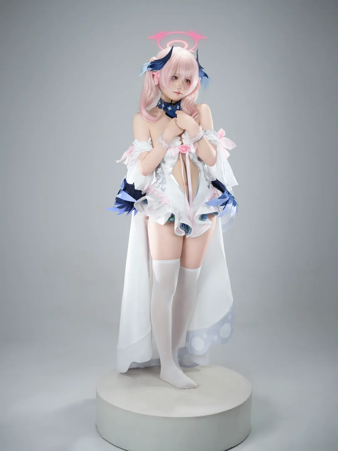 二次元摄影, 蔚蓝档案, 下江小春cos, cosplay日常, 白丝穿搭 - 第4张