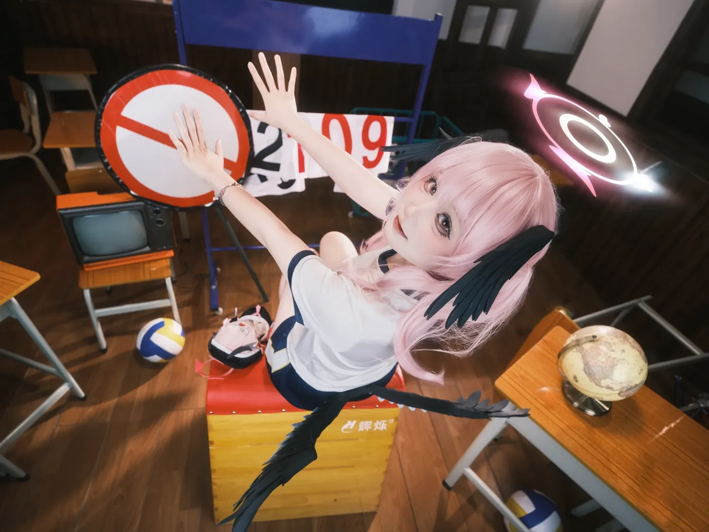 蔚蓝档案, 二次元cosplay, 下江小春cos, 体操服cosplay, 运动服cosplay