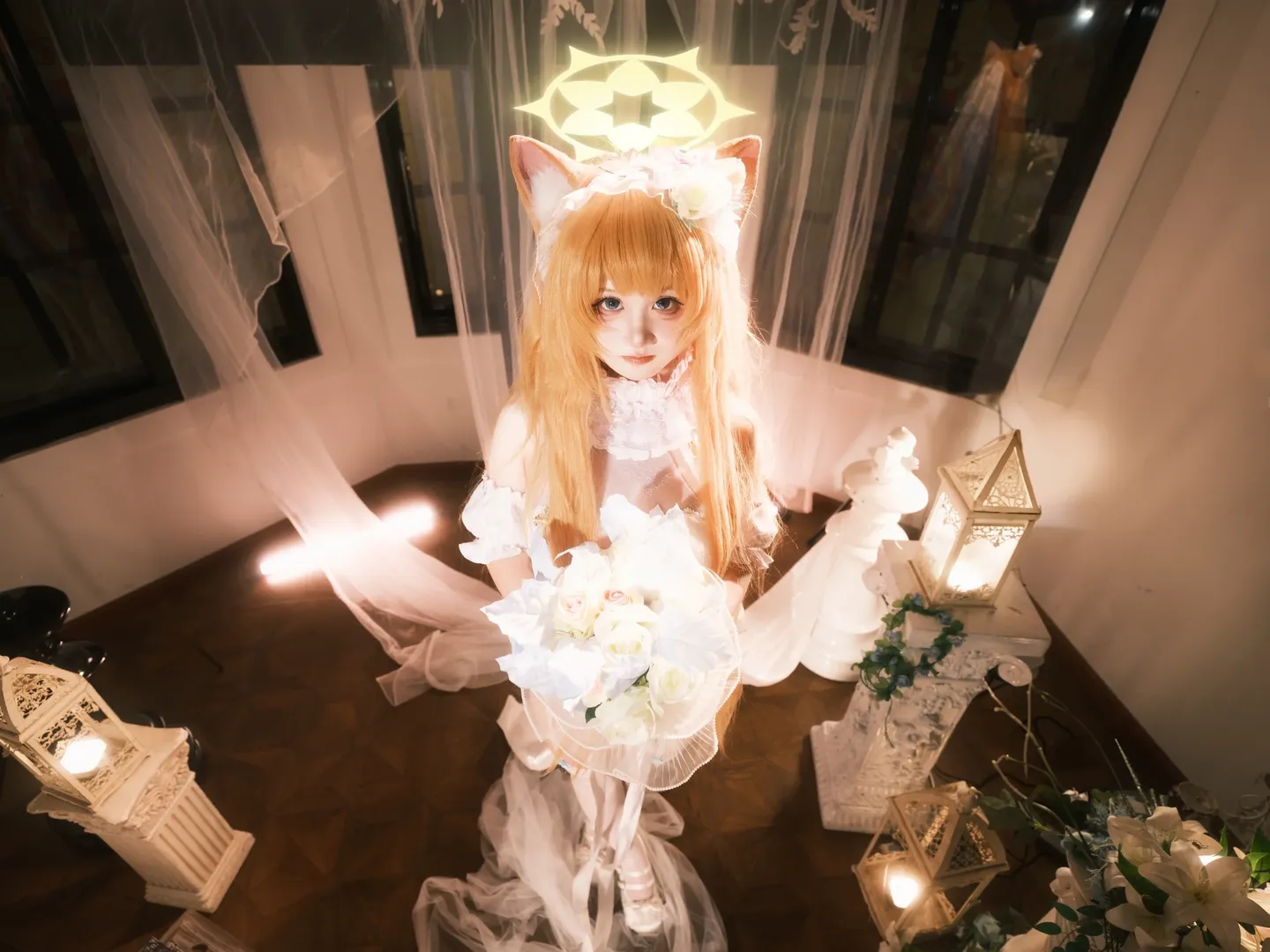 蔚蓝档案, 二次元cosplay, 纯白誓约, 伊落玛丽cos, 白丝cosplay - 第2张