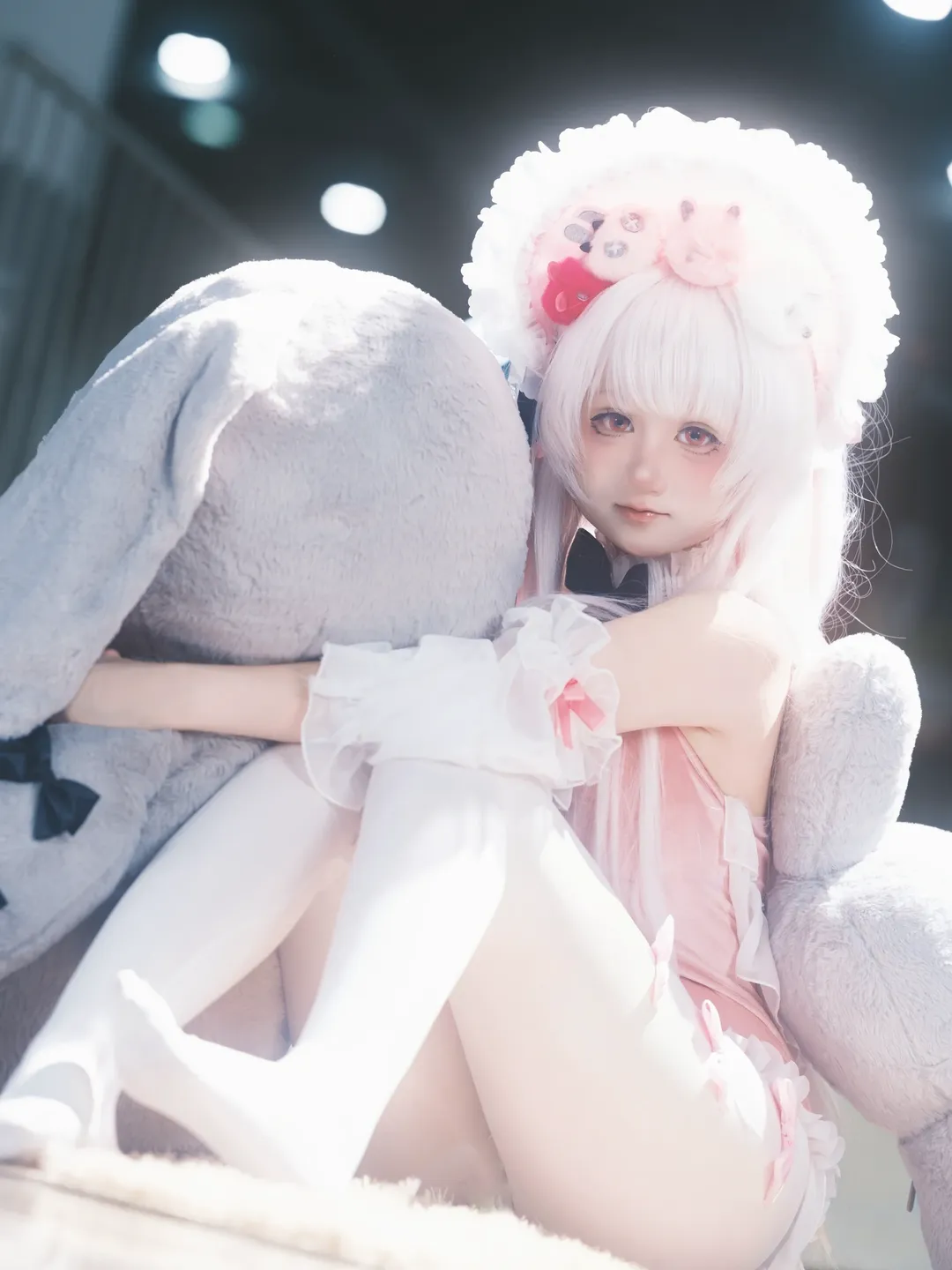 アズールレーン, イベント写真, 二次元写真, 白ストッキングコスプレ, ハルフォード コスプレ - 1枚目