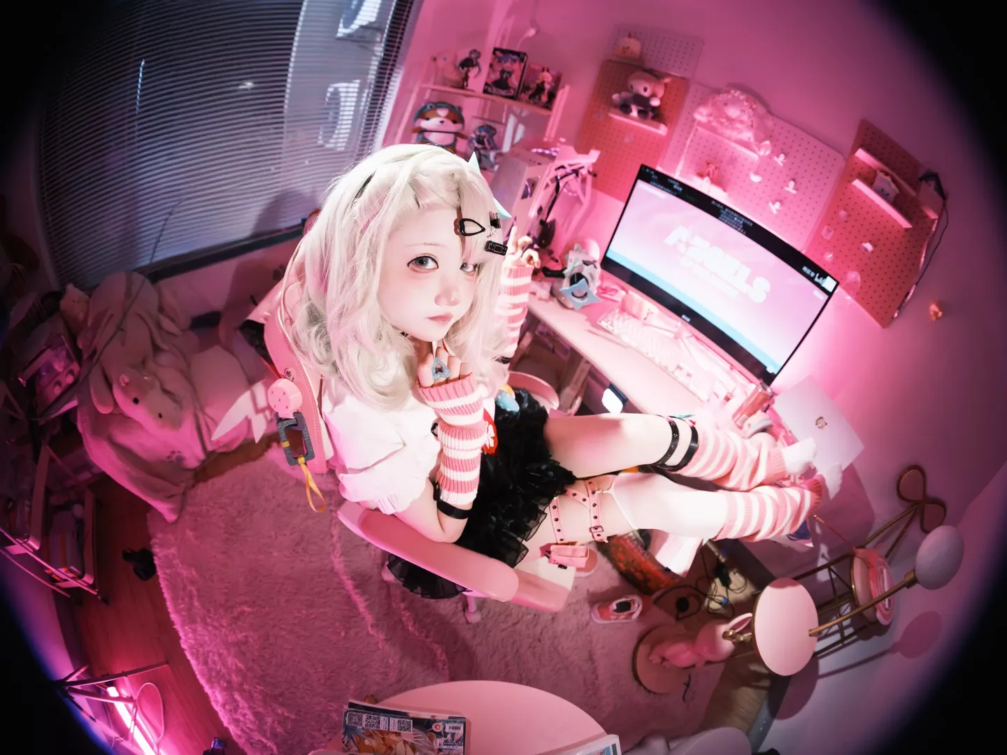绝区零, 千夏蕾咪cos, 虚拟偶像, cosplay穿搭, 粉色电竞房 - 第3张