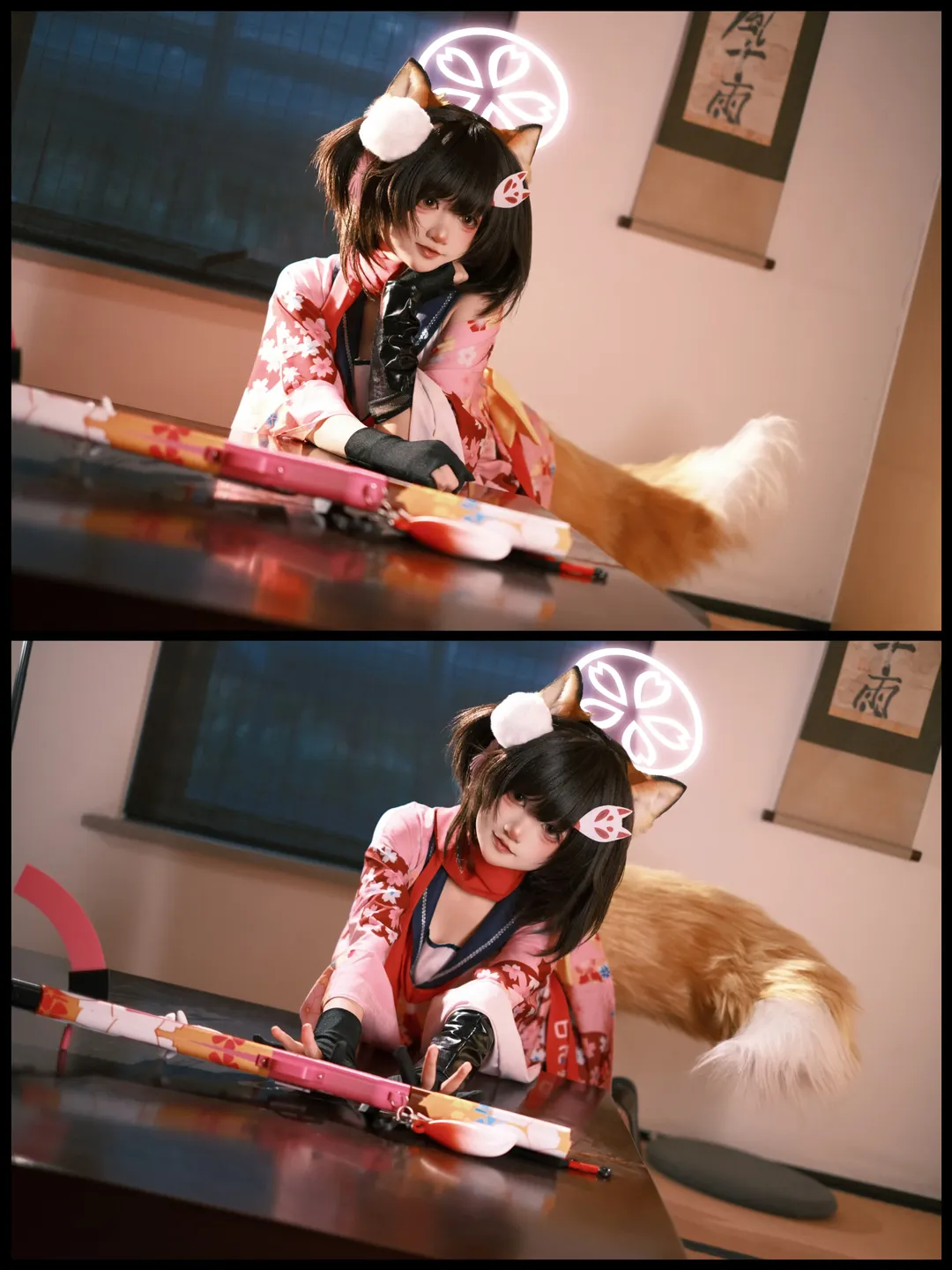二次元摄影, 蔚蓝档案, 久田泉奈cos, 兽娘cosplay, 狐耳装扮 - 第1张