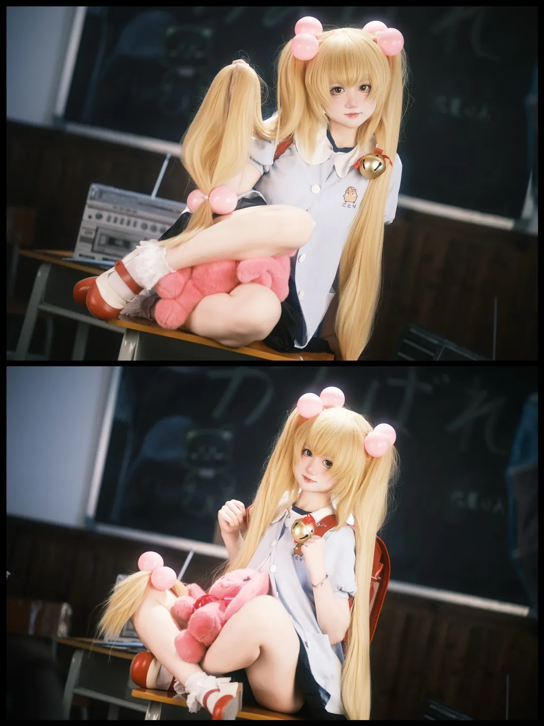 cosplay, 双马尾, 九重凛cos, 萝莉的时间, 校服少女 - 第2张