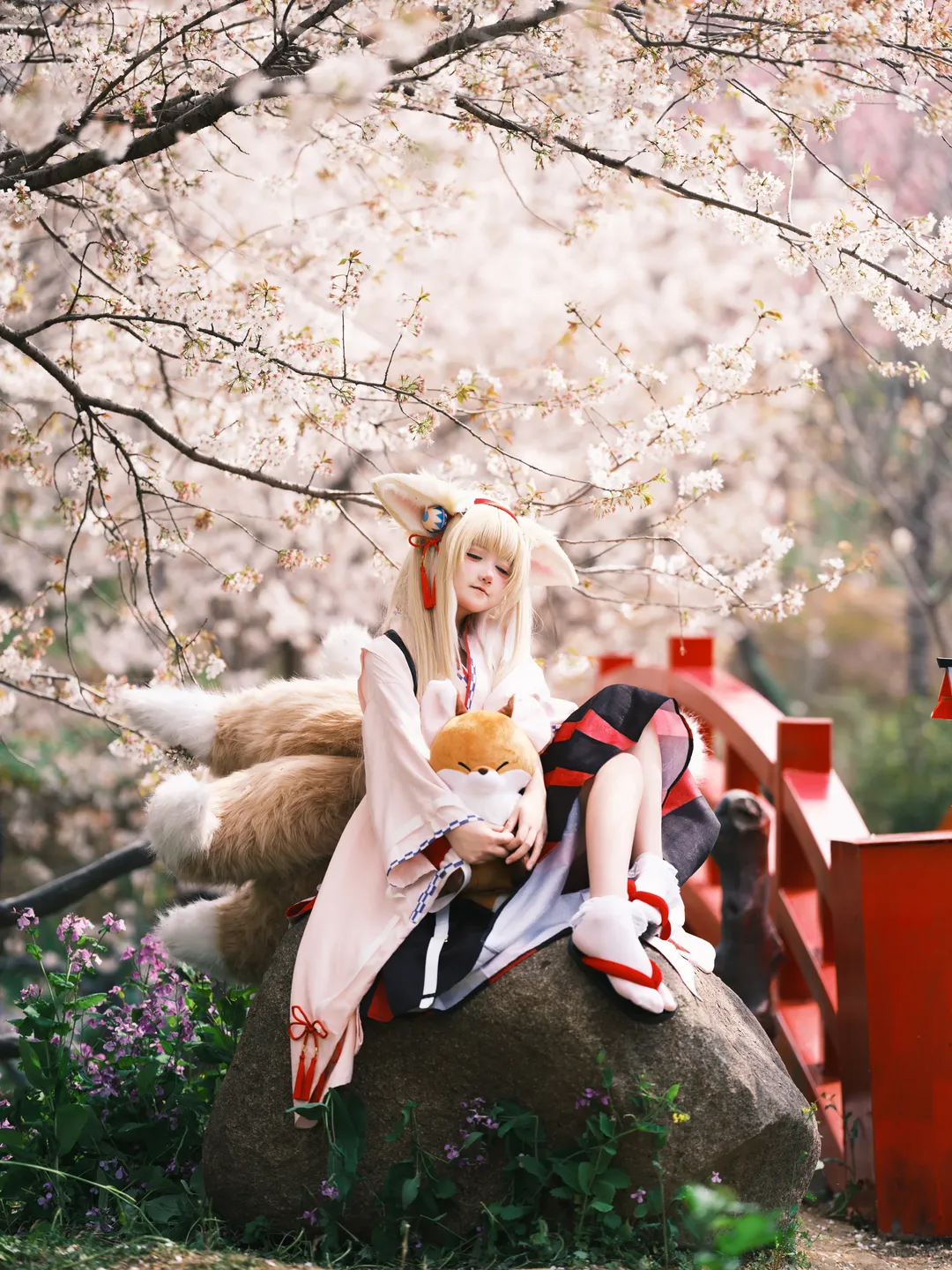 明日方舟, 铃兰cos, 忍冬cos, 宫司大人cos, 樱花和风
