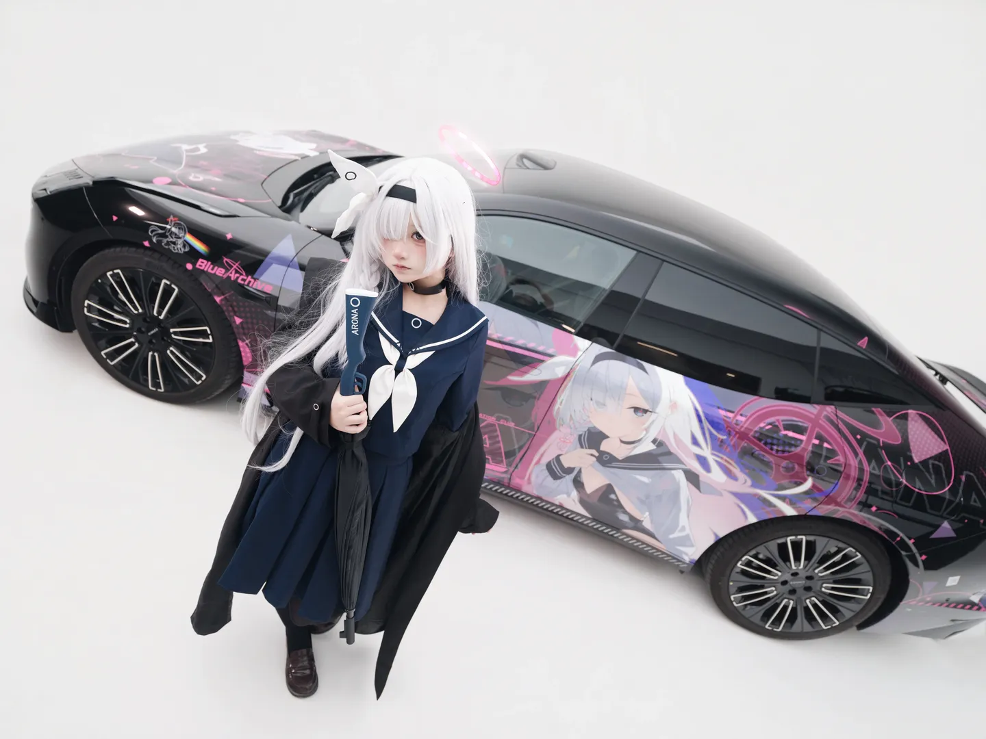 Blue Archive, Plana cosplay, Itasha, Cosplay photography, Black tights outfit - Image 2