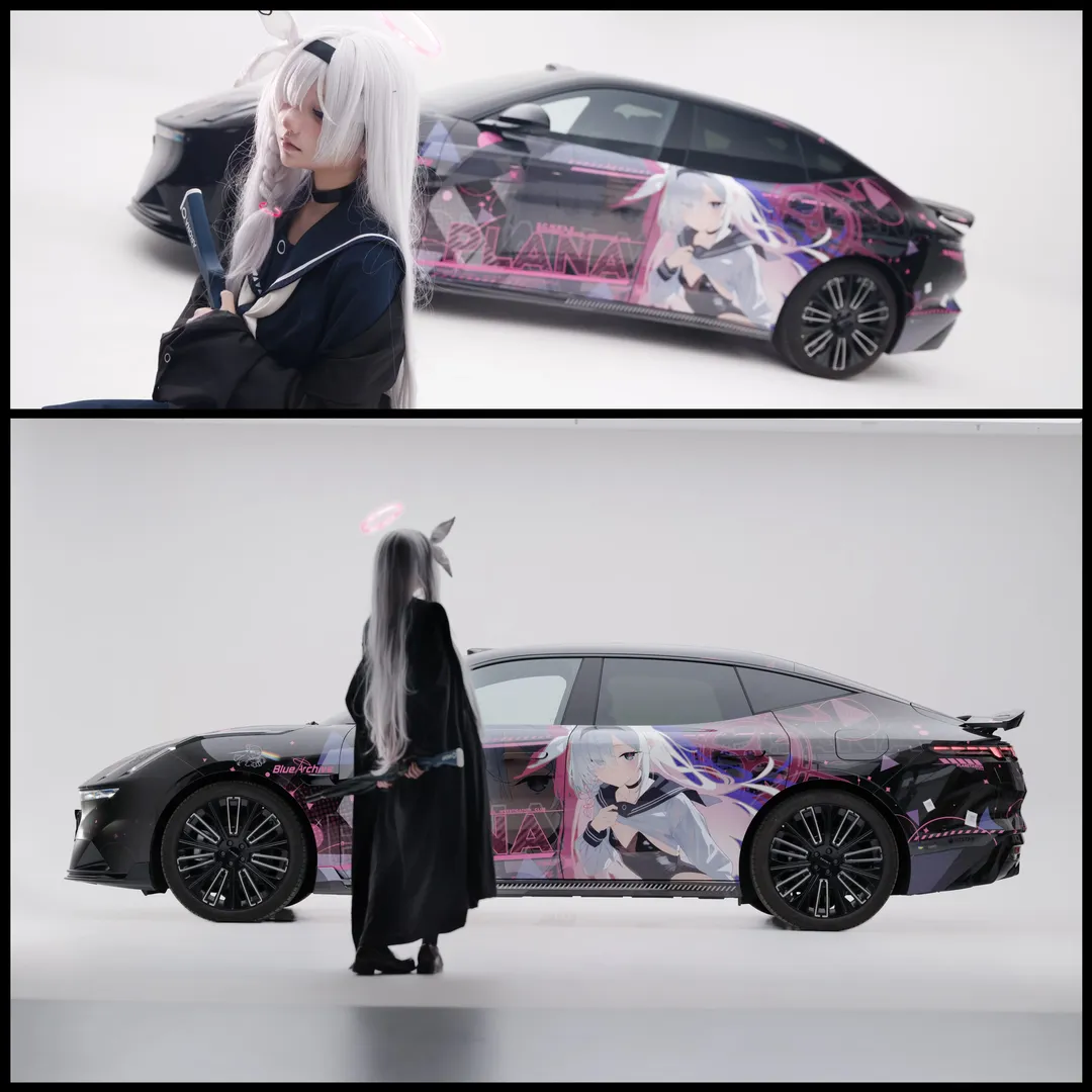 Blue Archive, Plana cosplay, Itasha, Cosplay photography, Black tights outfit - Image 4