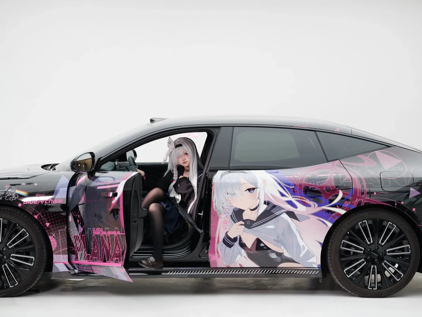 Blue Archive, Plana cosplay, Itasha, Cosplay photography, Black tights outfit - Image 5