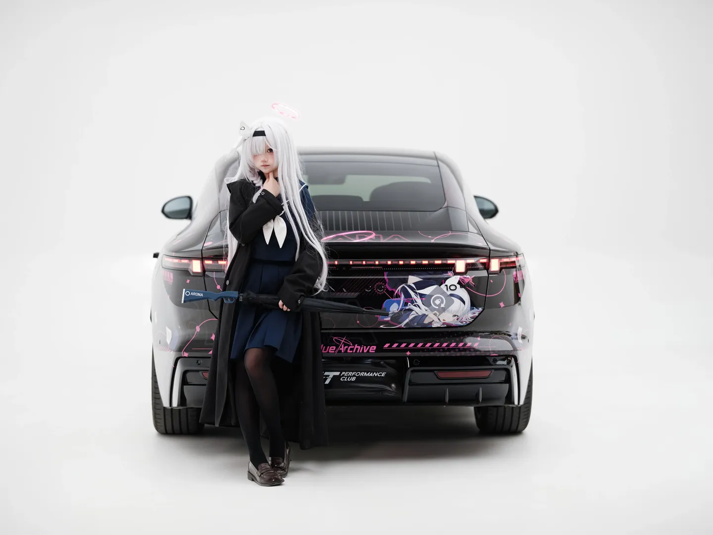 Blue Archive, Plana cosplay, Itasha, Cosplay photography, Black tights outfit - Image 7
