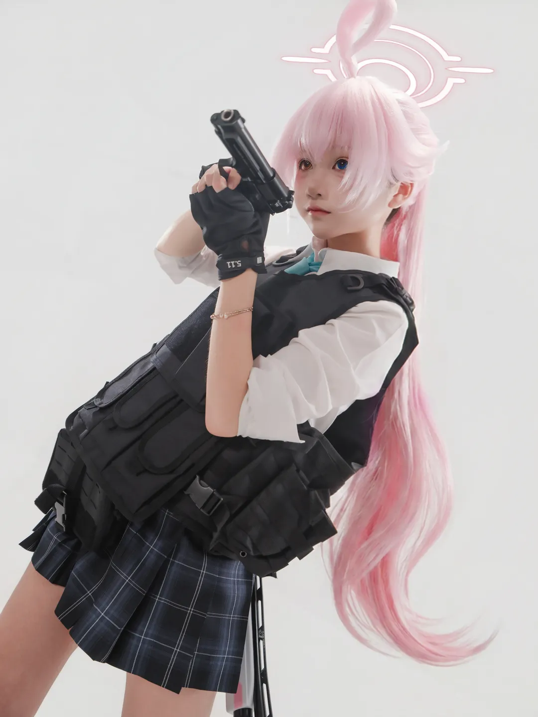 ブルーアーカイブ, 小鳥遊ホシノ コスプレ, タクティカルコーデ, ホシノ（臨戦）コスプレ, ピンクウィッグコスプレ