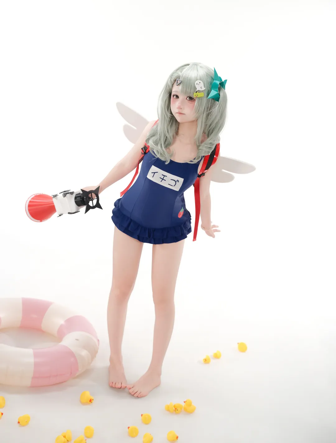 绝区零, 千夏蕾咪cos, cosplay摄影, 泳装少女, 水枪道具 - 第4张