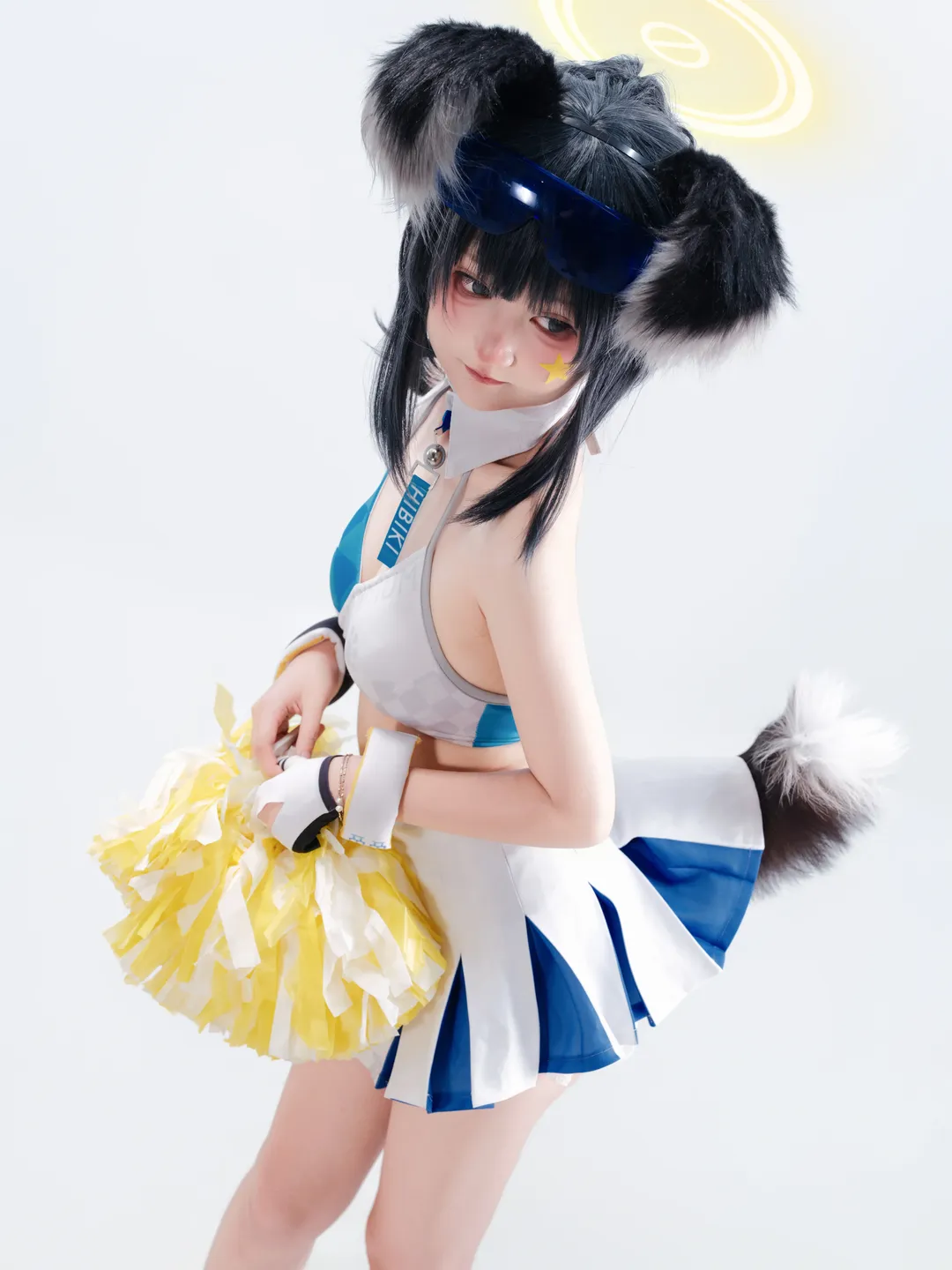 コスプレ, ブルーアーカイブ, 猫塚ヒビキ コスプレ, チアリーダーコスプレ, 大きなワンちゃん - 2枚目