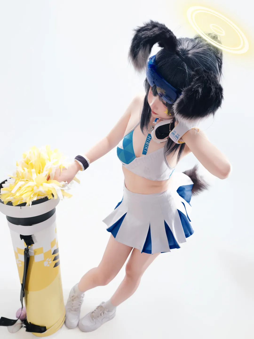 コスプレ, ブルーアーカイブ, 猫塚ヒビキ コスプレ, チアリーダーコスプレ, 大きなワンちゃん - 4枚目