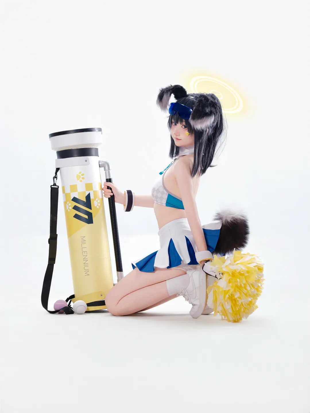 コスプレ, ブルーアーカイブ, 猫塚ヒビキ コスプレ, チアリーダーコスプレ, 大きなワンちゃん - 5枚目