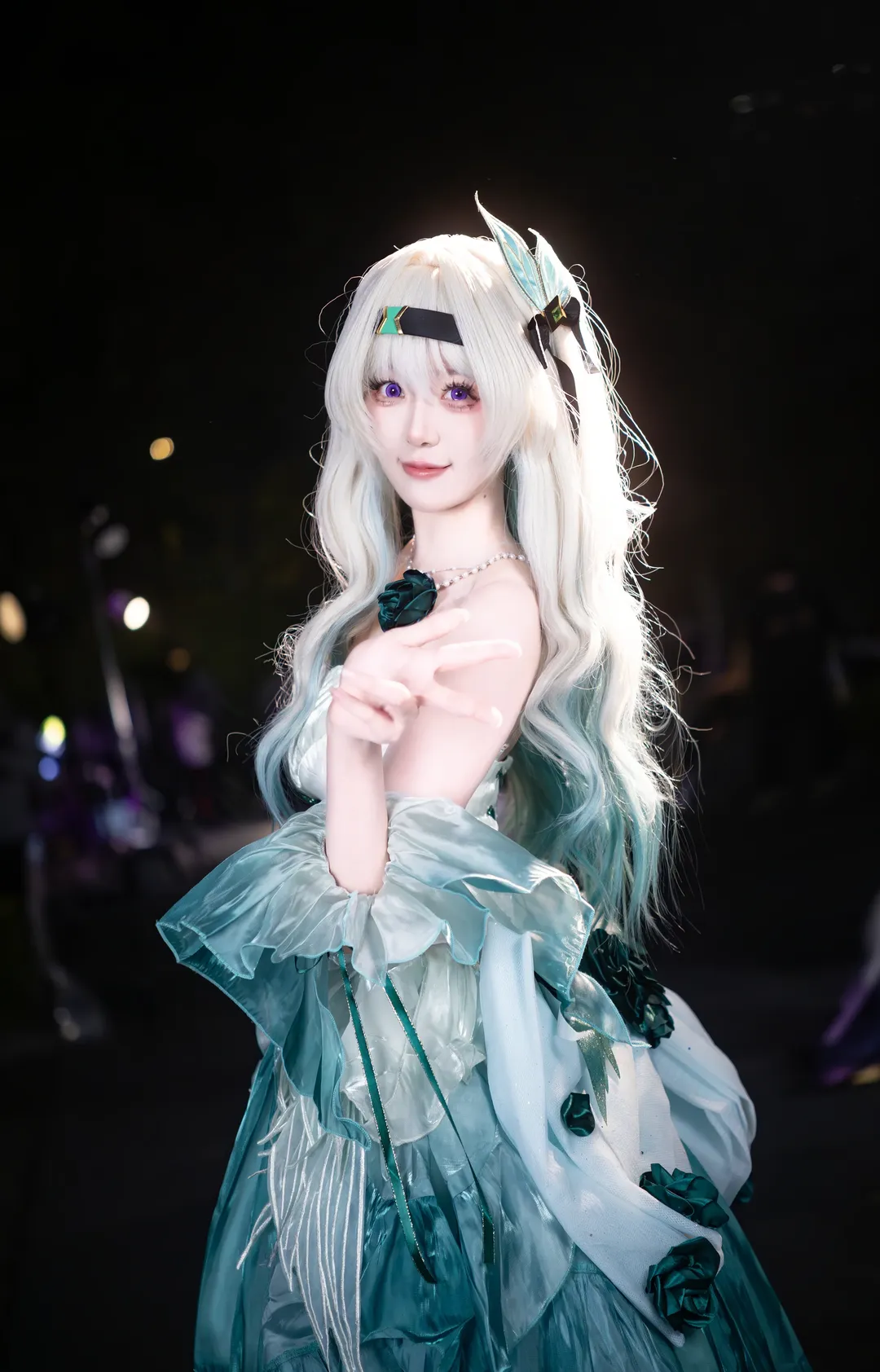 崩壞星穹鐵道, 流螢cos, cosplay正片, 二次元裝扮, 夜景閃光燈 - 第3張