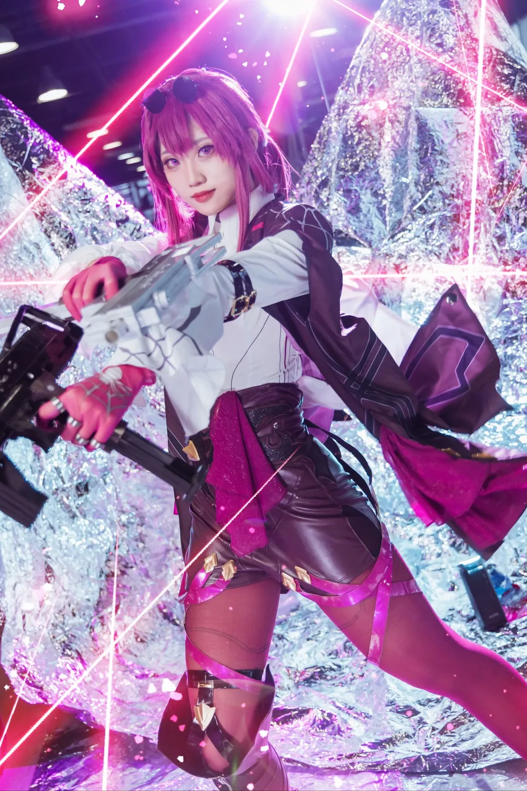 崩坏星穹铁道, 卡芙卡cos, cosplay场照, 丝袜穿搭, CICF漫展 - 第1张