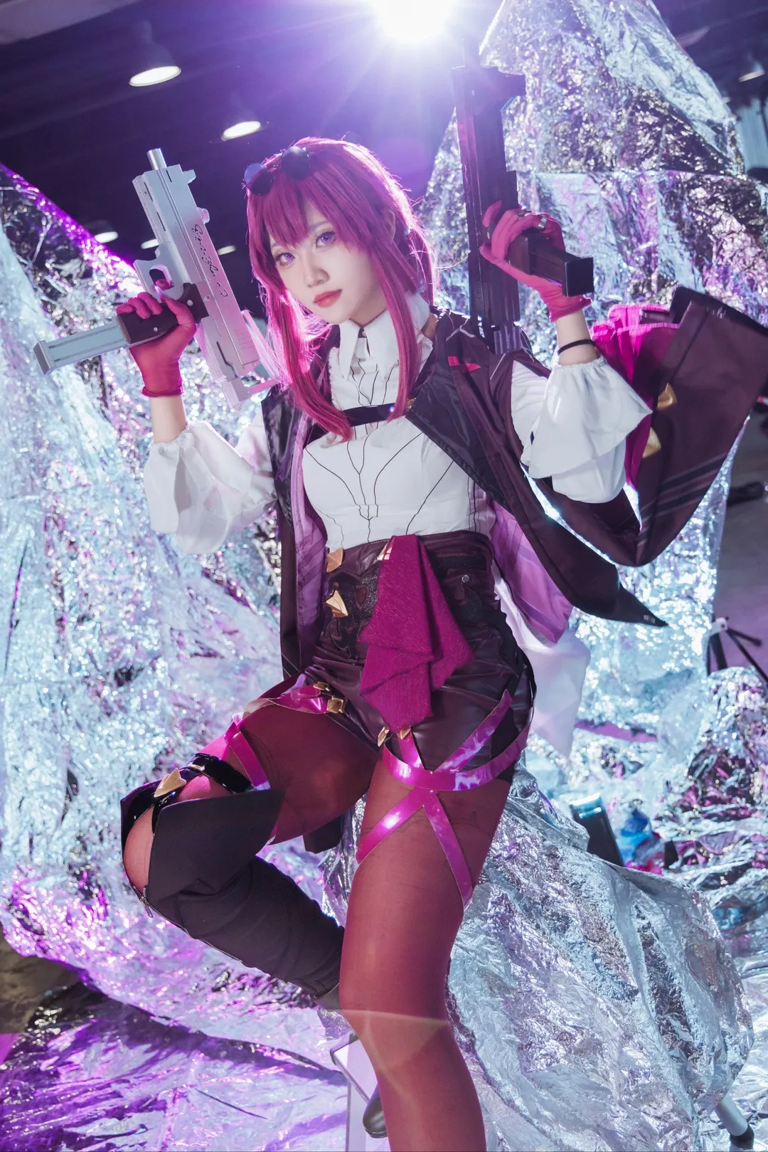 崩坏星穹铁道, 卡芙卡cos, cosplay场照, 丝袜穿搭, CICF漫展 - 第4张