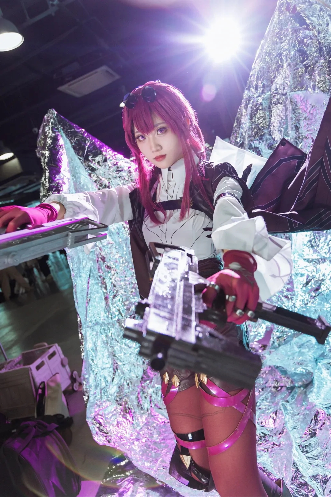 崩坏星穹铁道, 卡芙卡cos, cosplay场照, 丝袜穿搭, CICF漫展 - 第5张