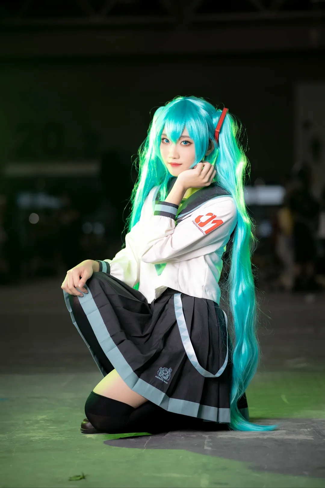 二次元, 初音未来cos, 过膝袜穿搭, 漫展集邮, JK穿搭 - 第1张
