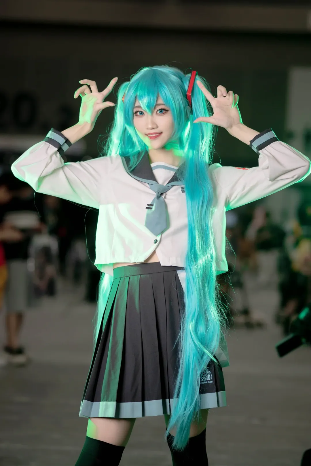 二次元, 初音未来cos, 过膝袜穿搭, 漫展集邮, JK穿搭 - 第2张