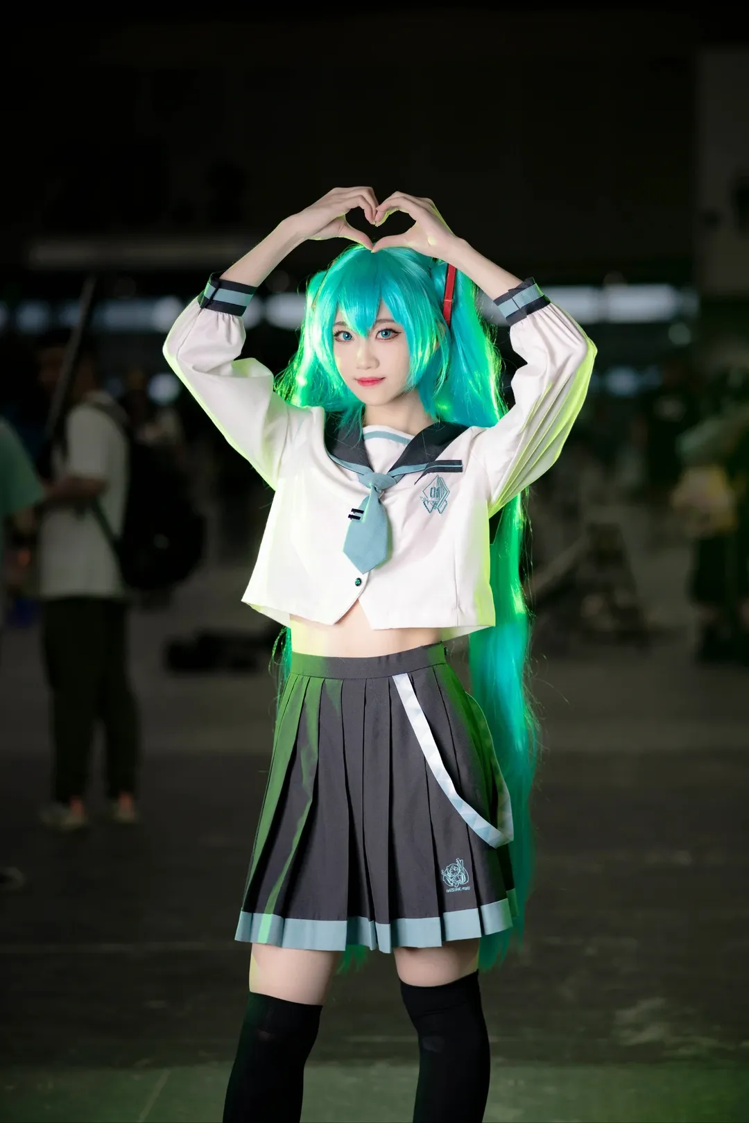 二次元, 初音未来cos, 过膝袜穿搭, 漫展集邮, JK穿搭