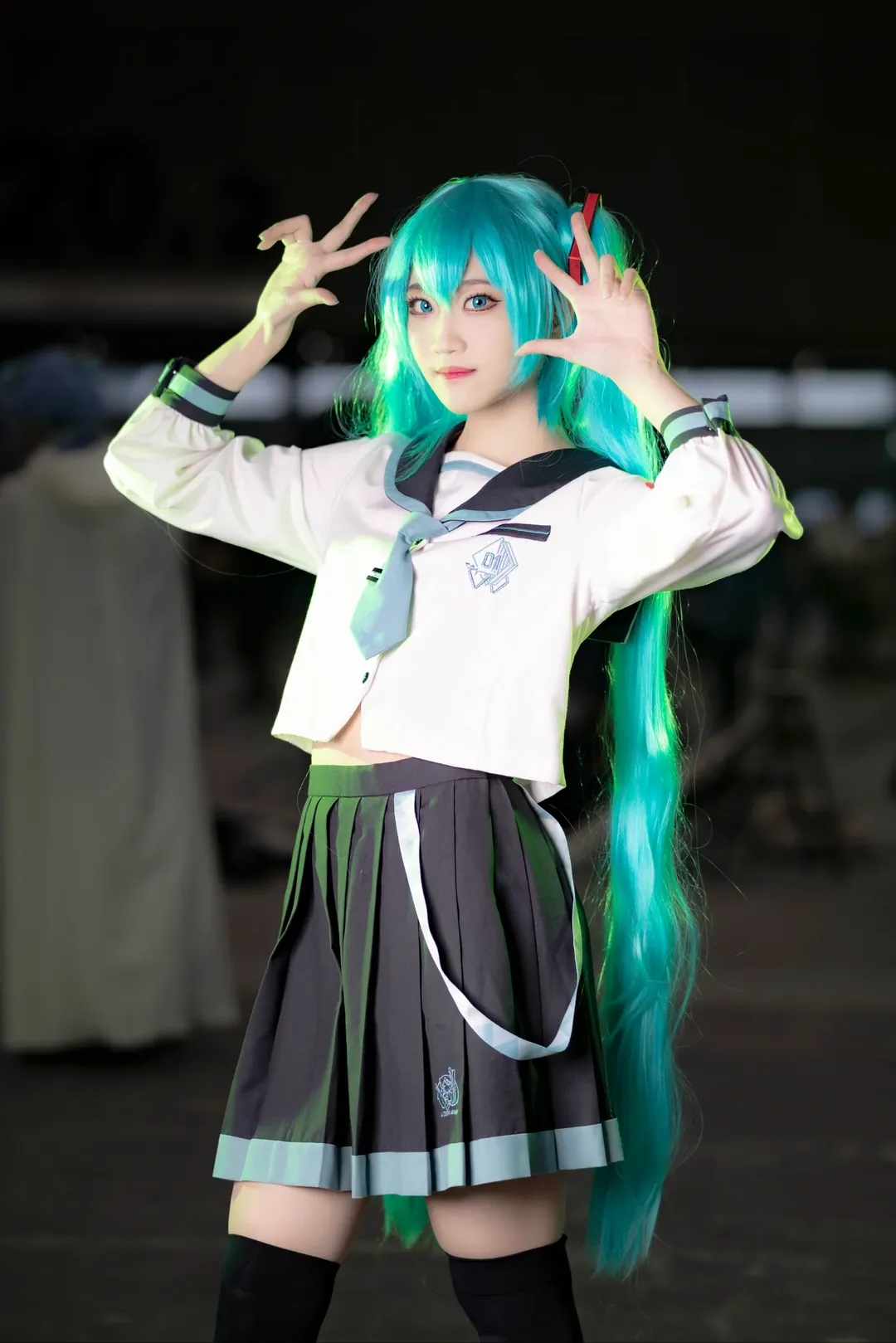 二次元, 初音未来cos, 过膝袜穿搭, 漫展集邮, JK穿搭 - 第4张