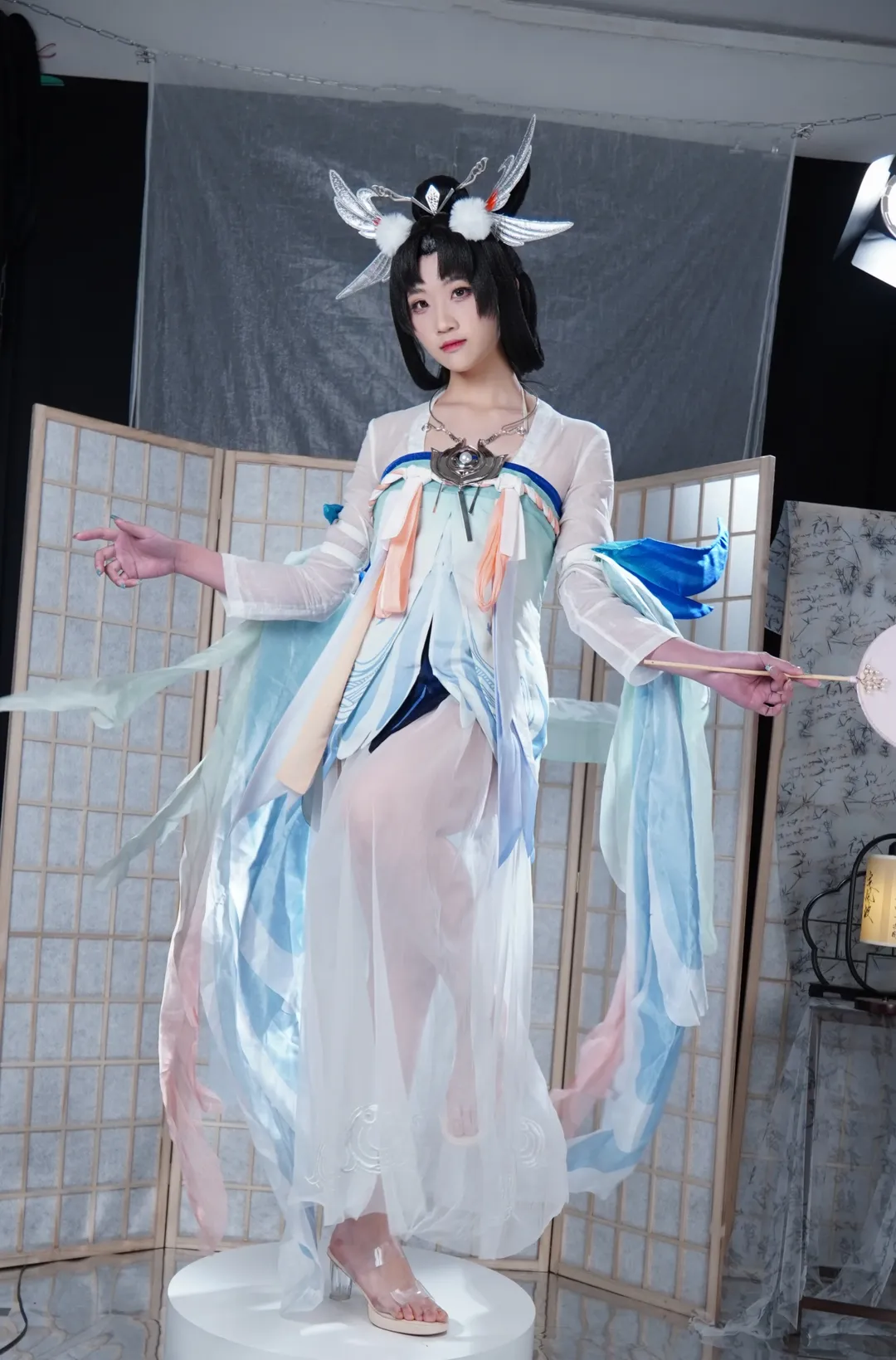 王者荣耀, 古风cos, 嫦娥cos, 新春国风, 白丝cosplay