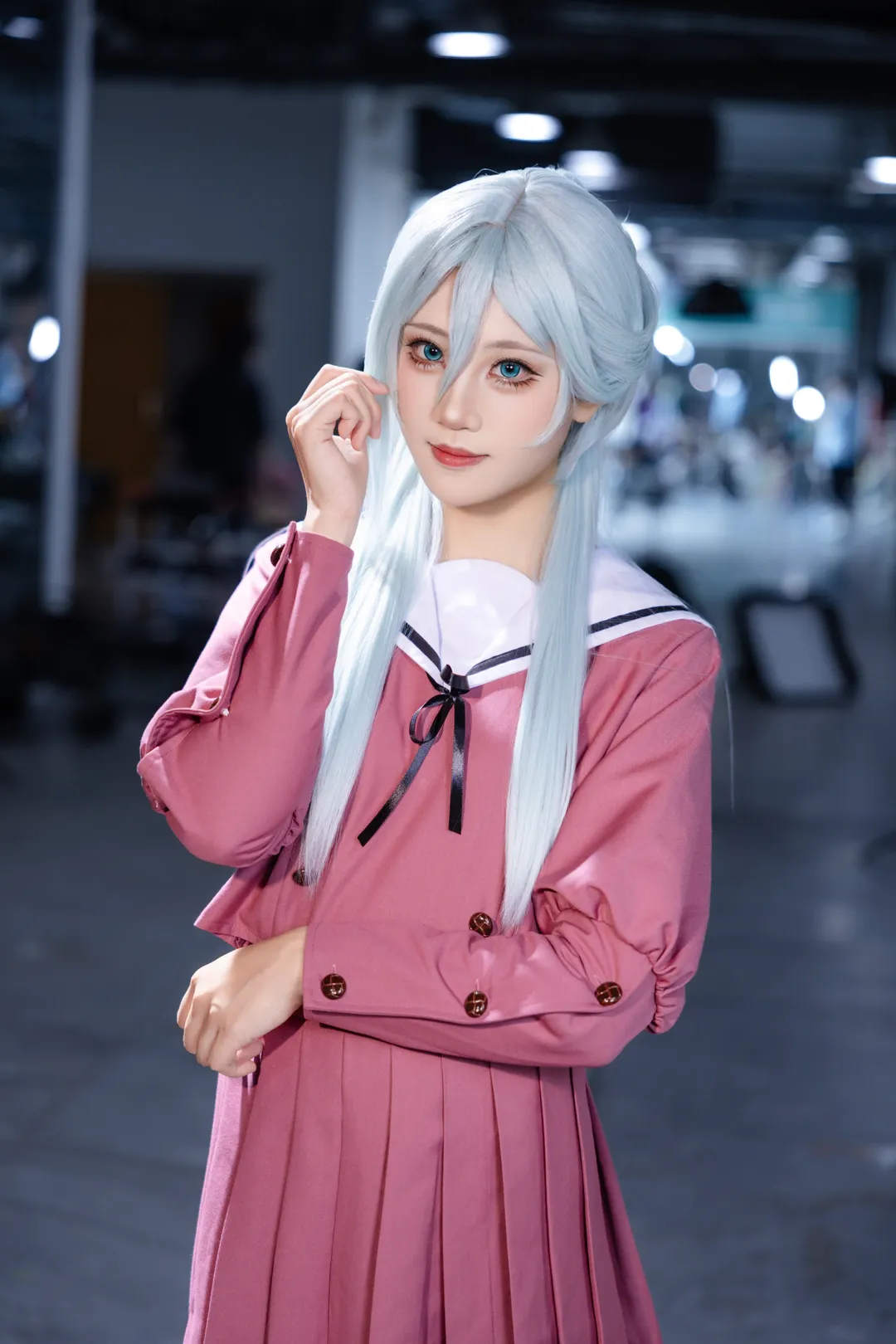 Convention photos, Waguri Kaoruko cosplay, Academic style uniform, The Fragrant Flower Blooms with Dignity, Hoshina Subaru cosplay - Image 4