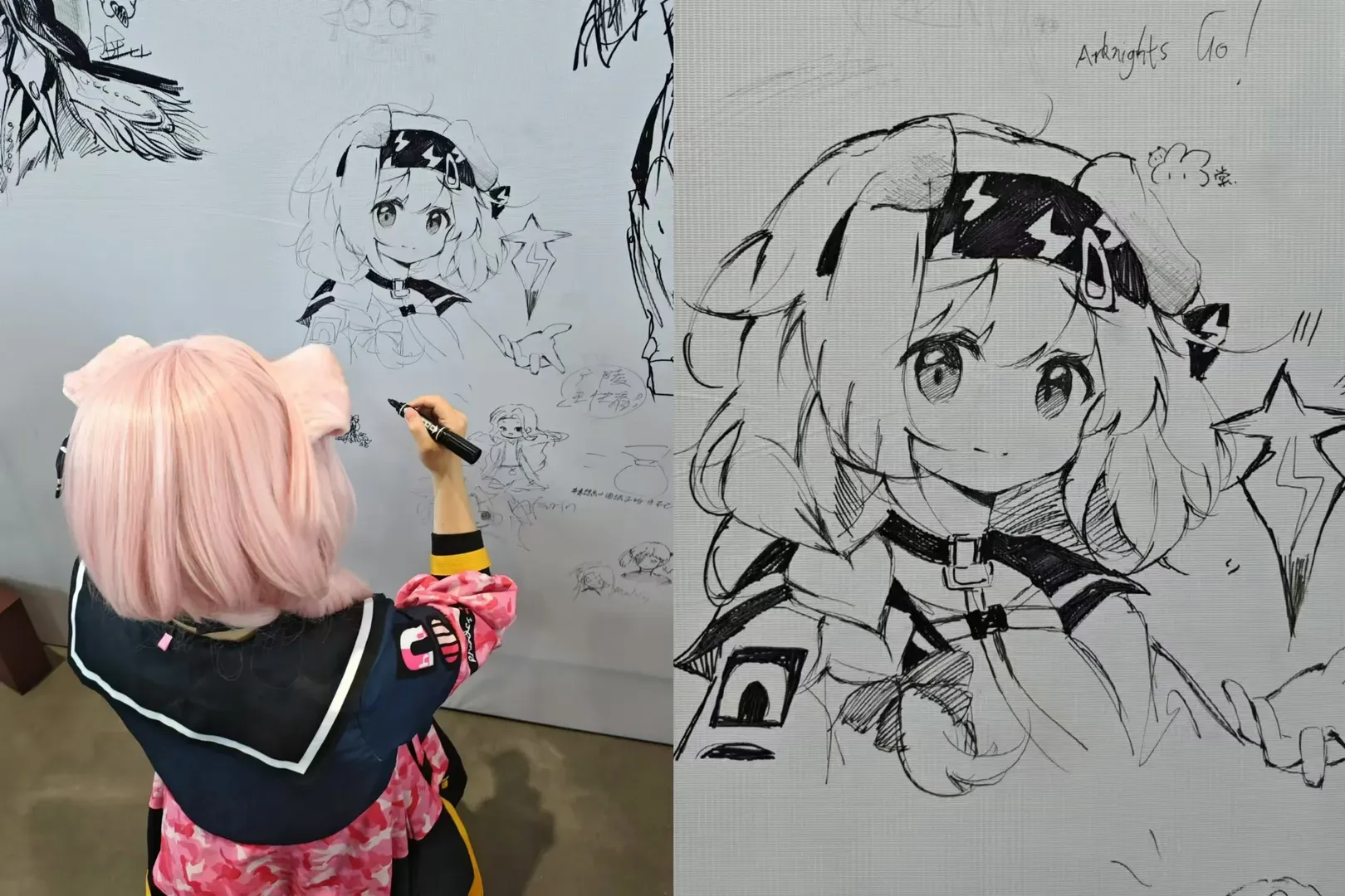 cosplay, 漫展, 明日方舟, 澄闪cos, 签绘墙 - 第1张