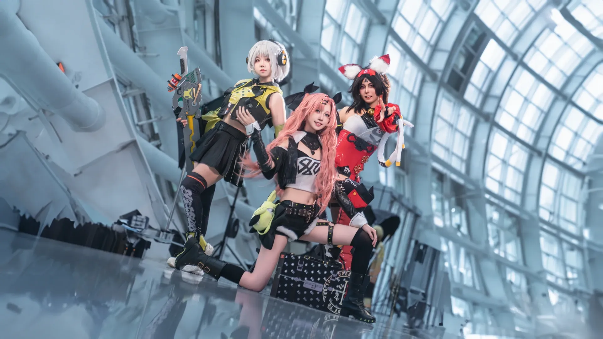 Zenless Zone Zero, Anby Demara cosplay, Black tights outfit, Nicole Demara, Nekomiya Mana - Image 1