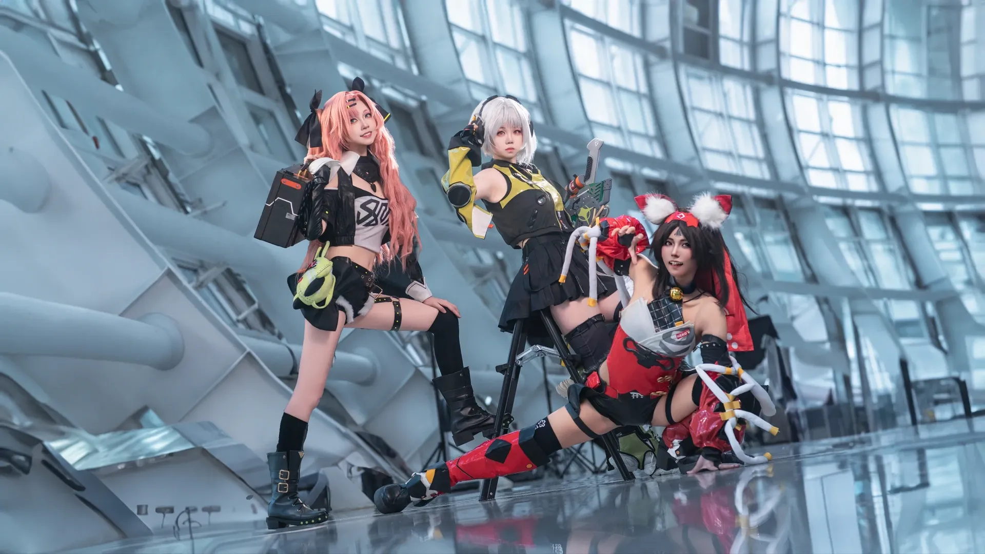 Zenless Zone Zero, Anby Demara cosplay, Black tights outfit, Nicole Demara, Nekomiya Mana - Image 3