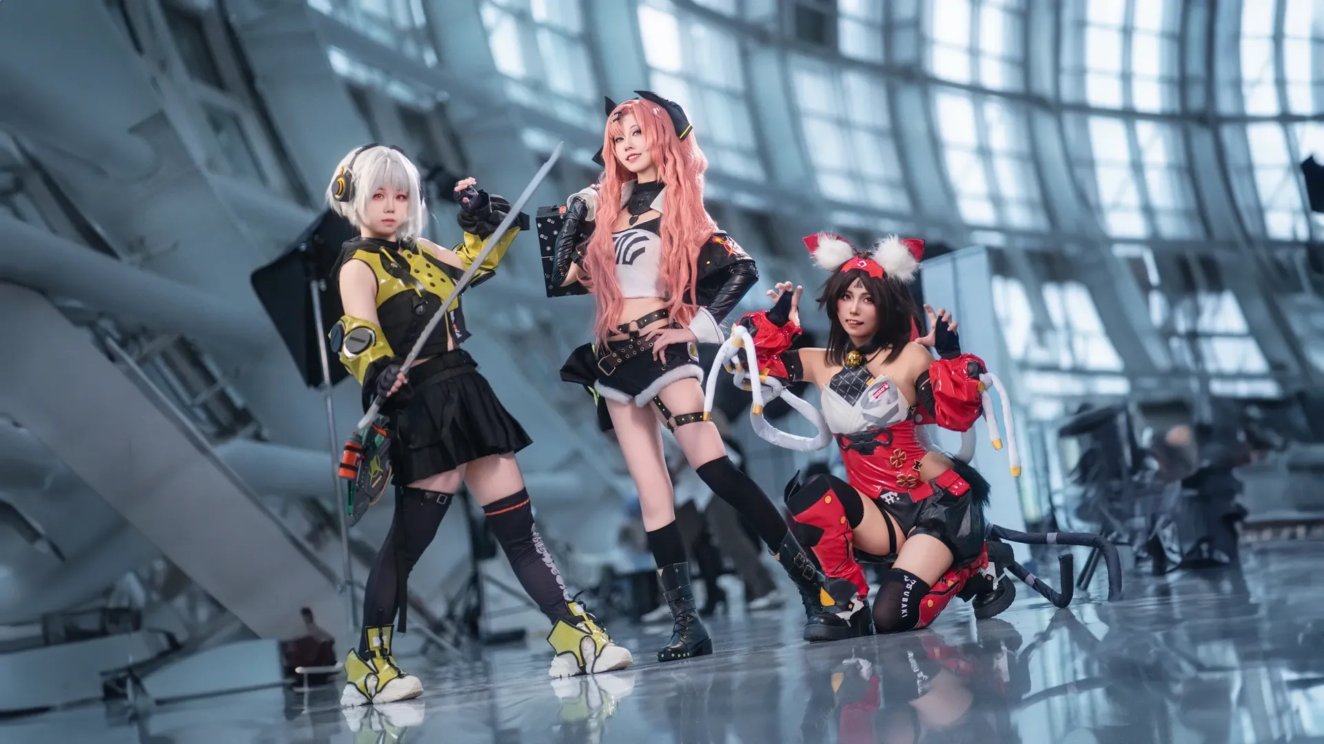 Zenless Zone Zero, Anby Demara cosplay, Black tights outfit, Nicole Demara, Nekomiya Mana