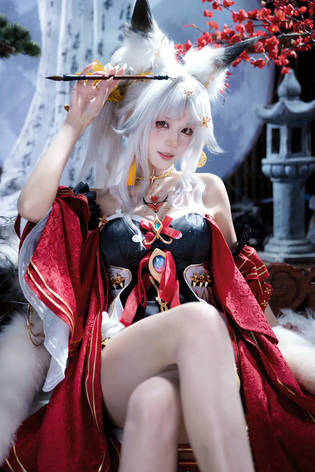 鳴潮, Cosplay攝影, 國風仙俠, 心月狐cos, 白狐獸耳