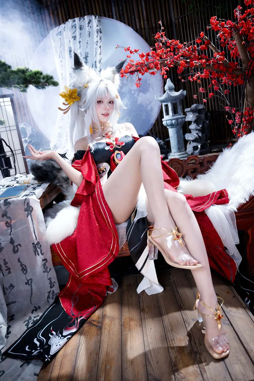 鸣潮, Cosplay摄影, 国风仙侠, 心月狐cos, 白狐兽耳 - 第4张