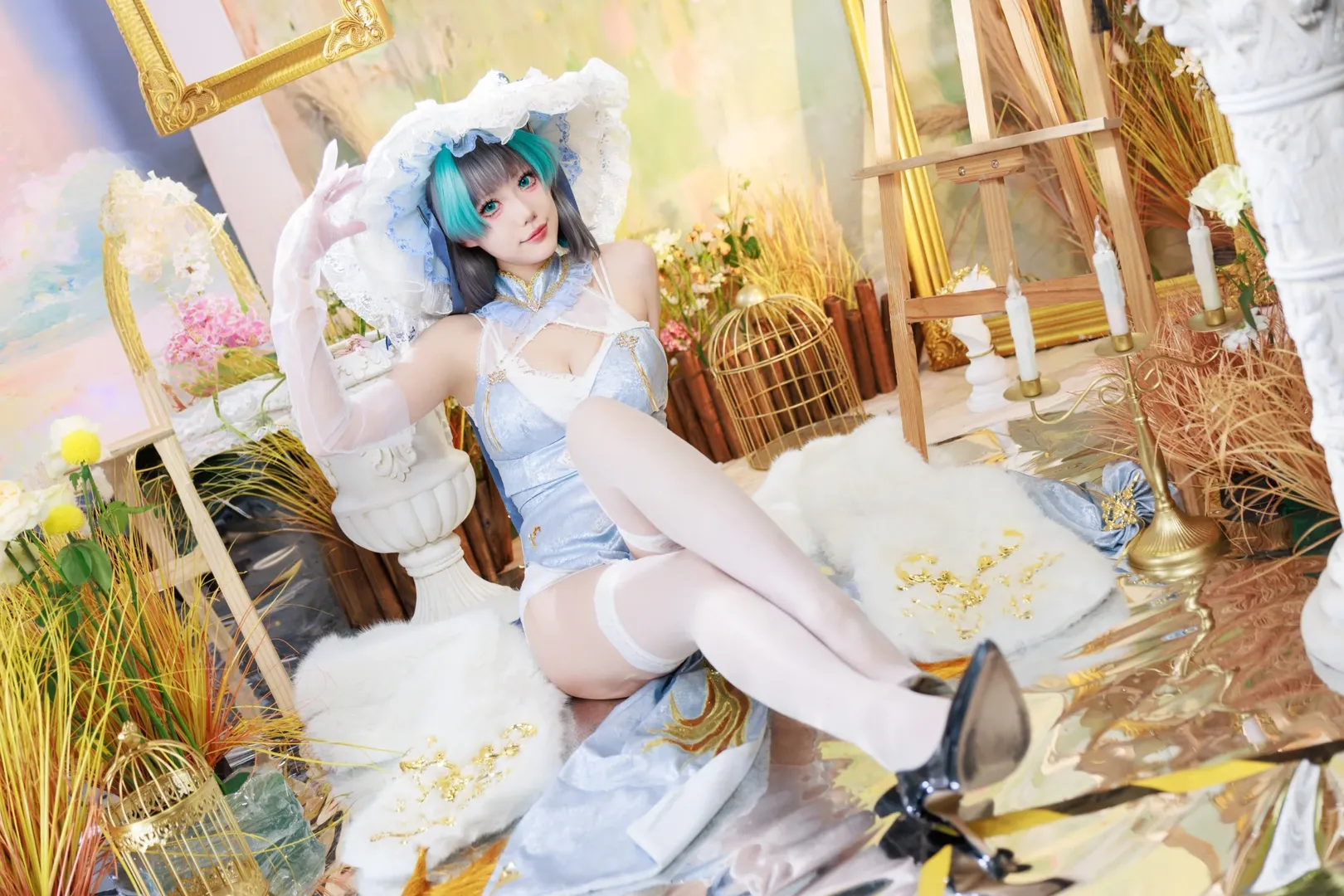 碧蓝航线, 柴郡猫cos, 白丝cosplay, bw漫展, 神牛展台