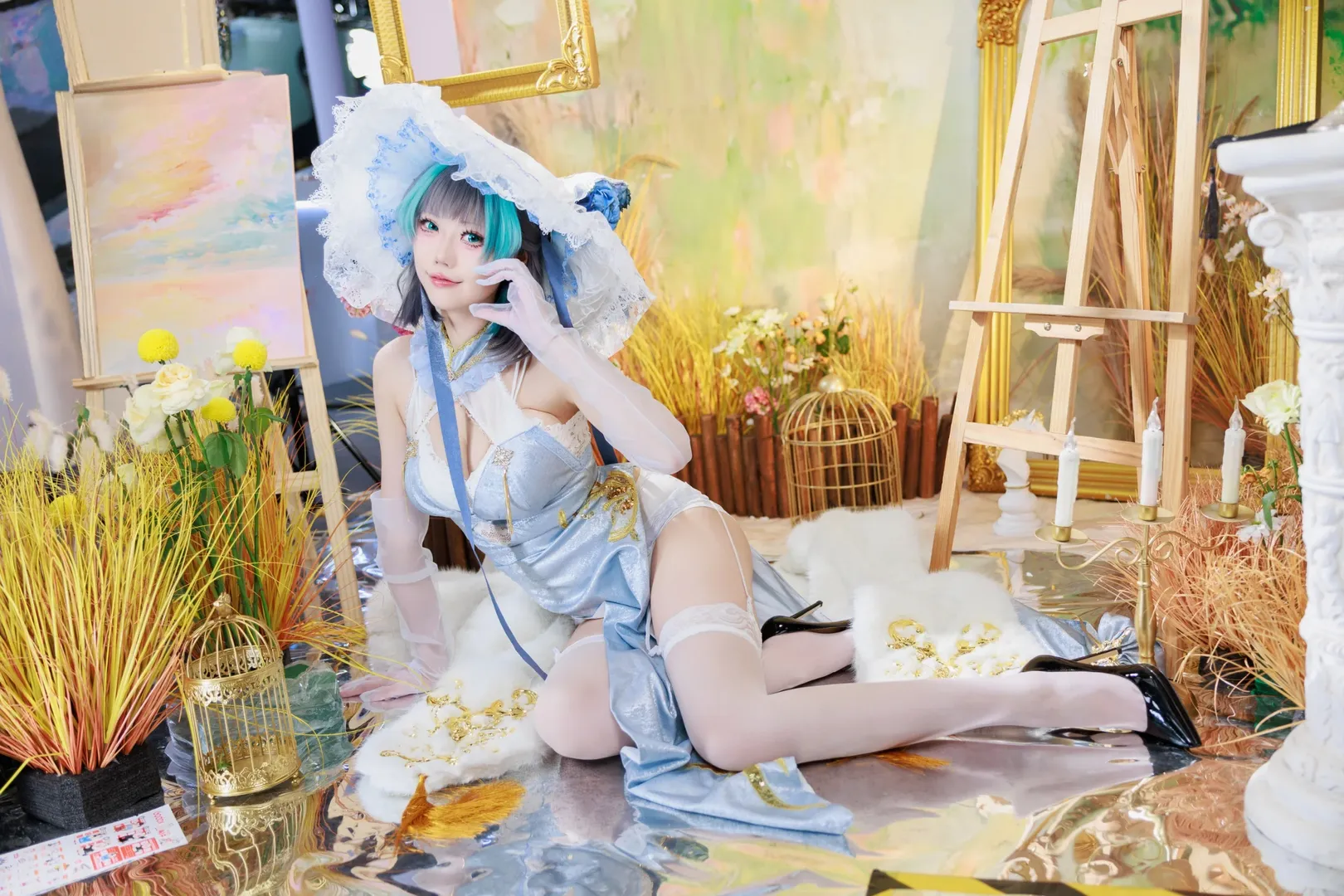 碧蓝航线, 柴郡猫cos, 白丝cosplay, bw漫展, 神牛展台 - 第2张