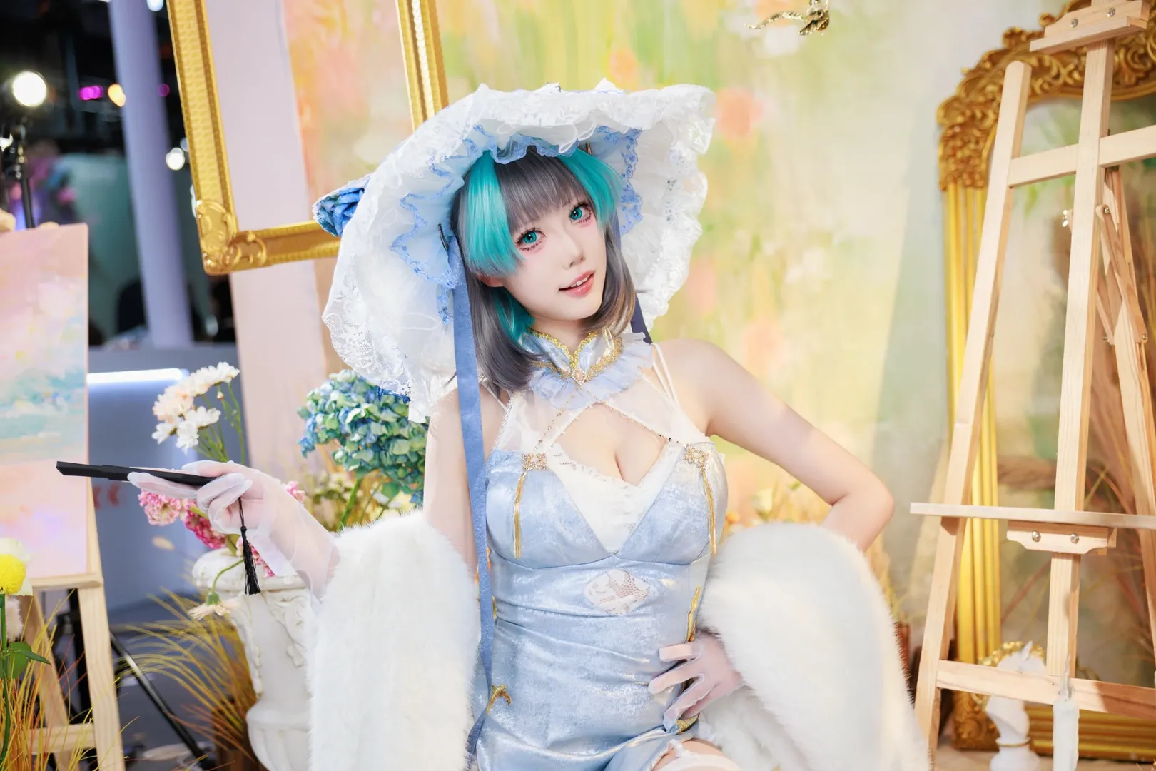 碧蓝航线, 柴郡猫cos, 白丝cosplay, bw漫展, 神牛展台 - 第4张