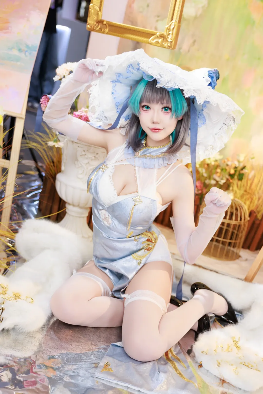 碧蓝航线, 白丝, 柴郡猫cos, bw漫展, Godox神牛 - 第2张