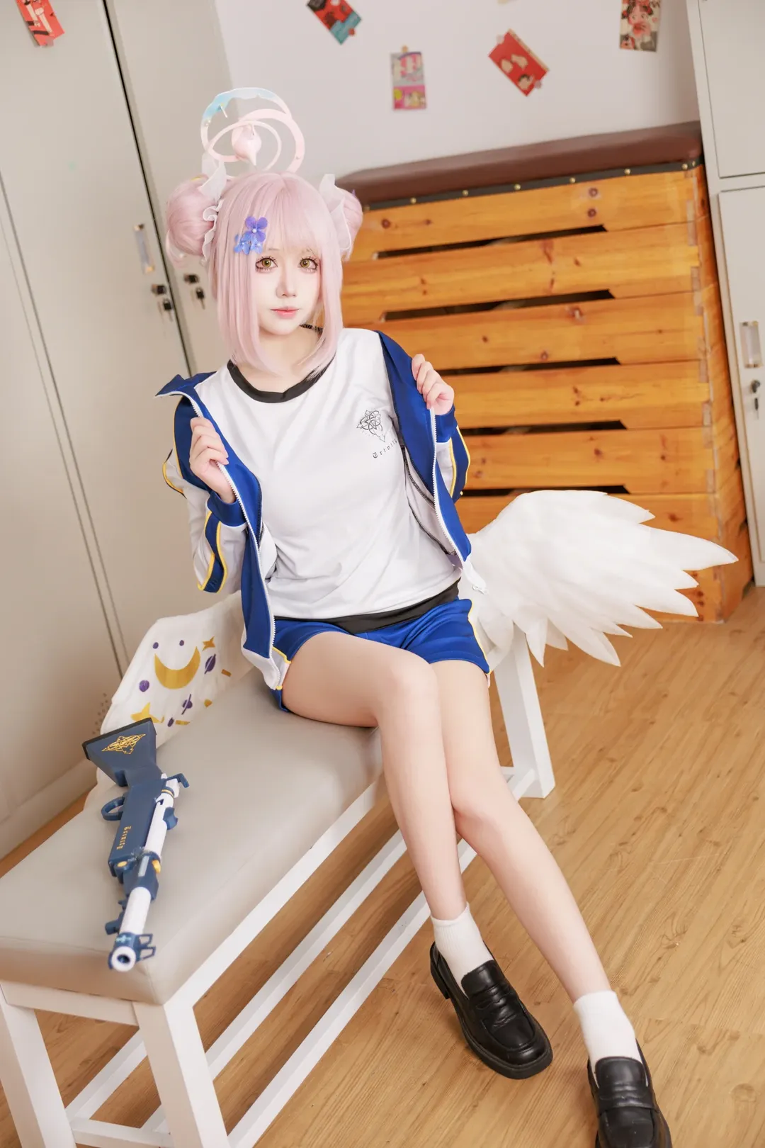 二次元摄影, 蔚蓝档案, 校园少女, 运动服cosplay, 未花cos - 第1张