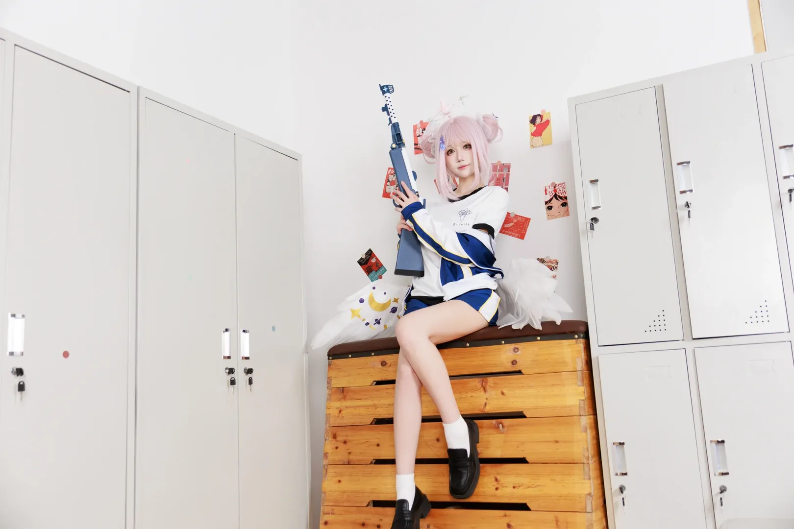 コスプレ, ブルーアーカイブ, ミカコスプレ, スポーツウェア, スポーティ少女