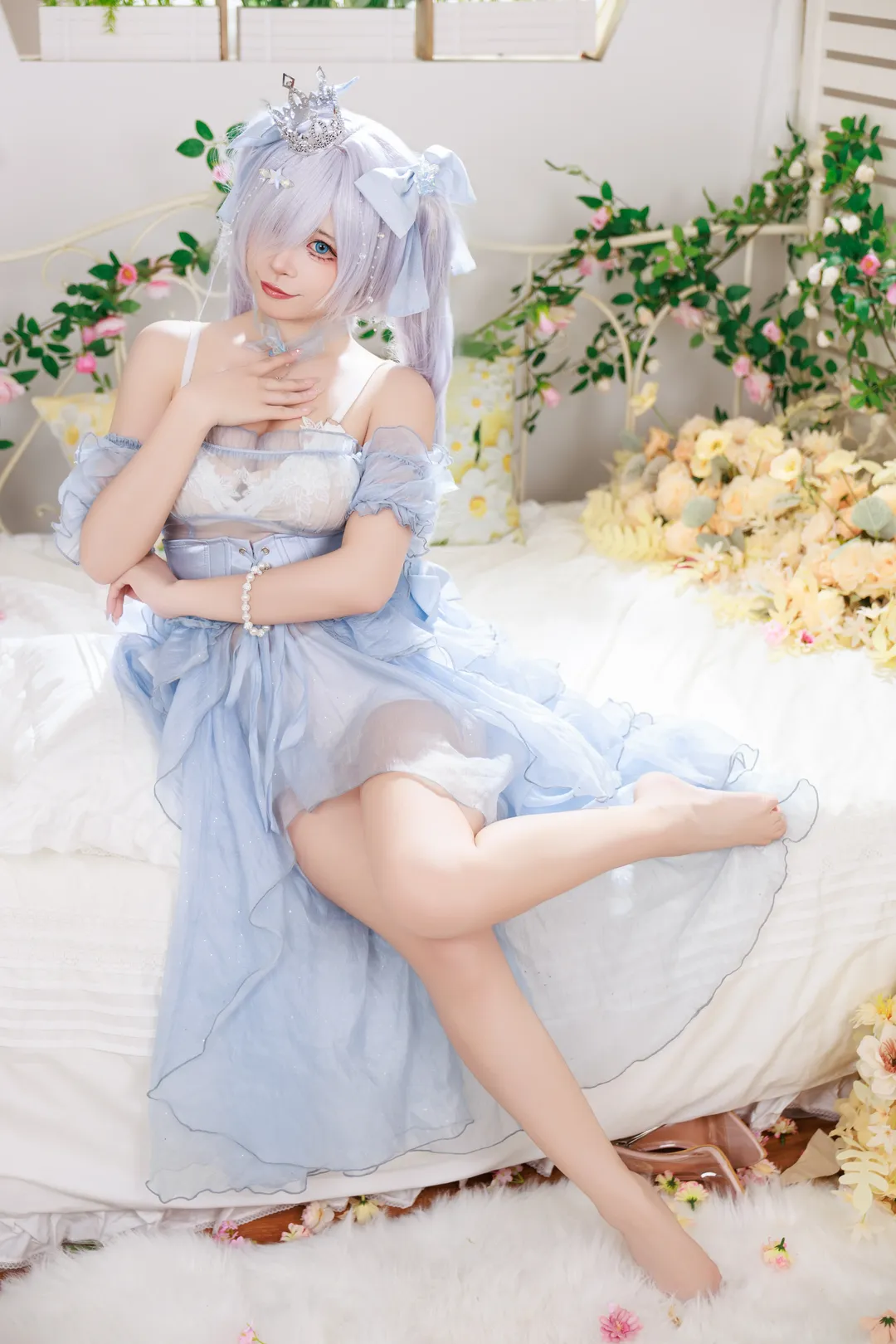 灰姑娘cos, 勝利女神, cosplay穿搭, 雙馬尾假髮, 夢幻輕紗