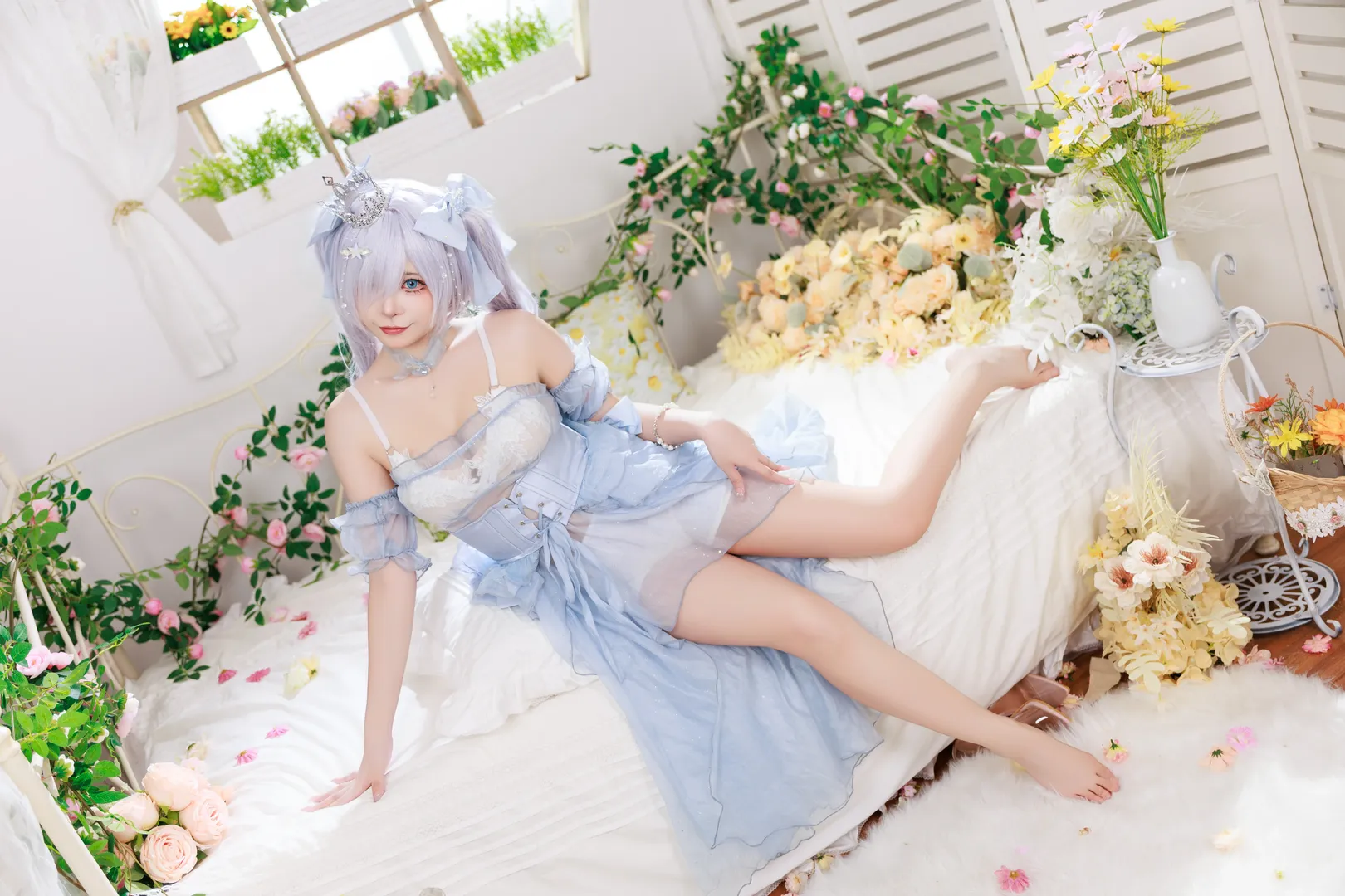 シンデレラ コスプレ, 勝利の女神, コスプレコーディネート, ツインテールウィッグ, 幻想的なシアー素材 - 2枚目