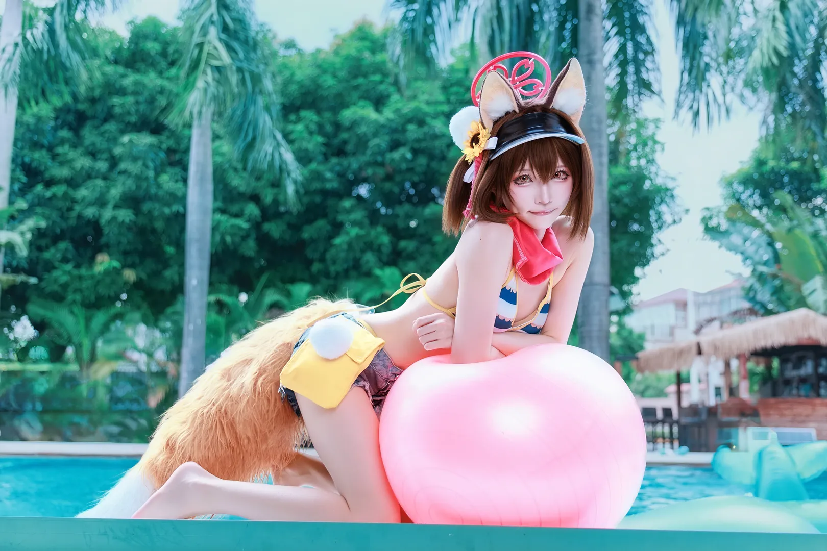 蔚蓝档案, 夏日泳装, cosplay摄影, 久田泉奈cos, 水上游乐