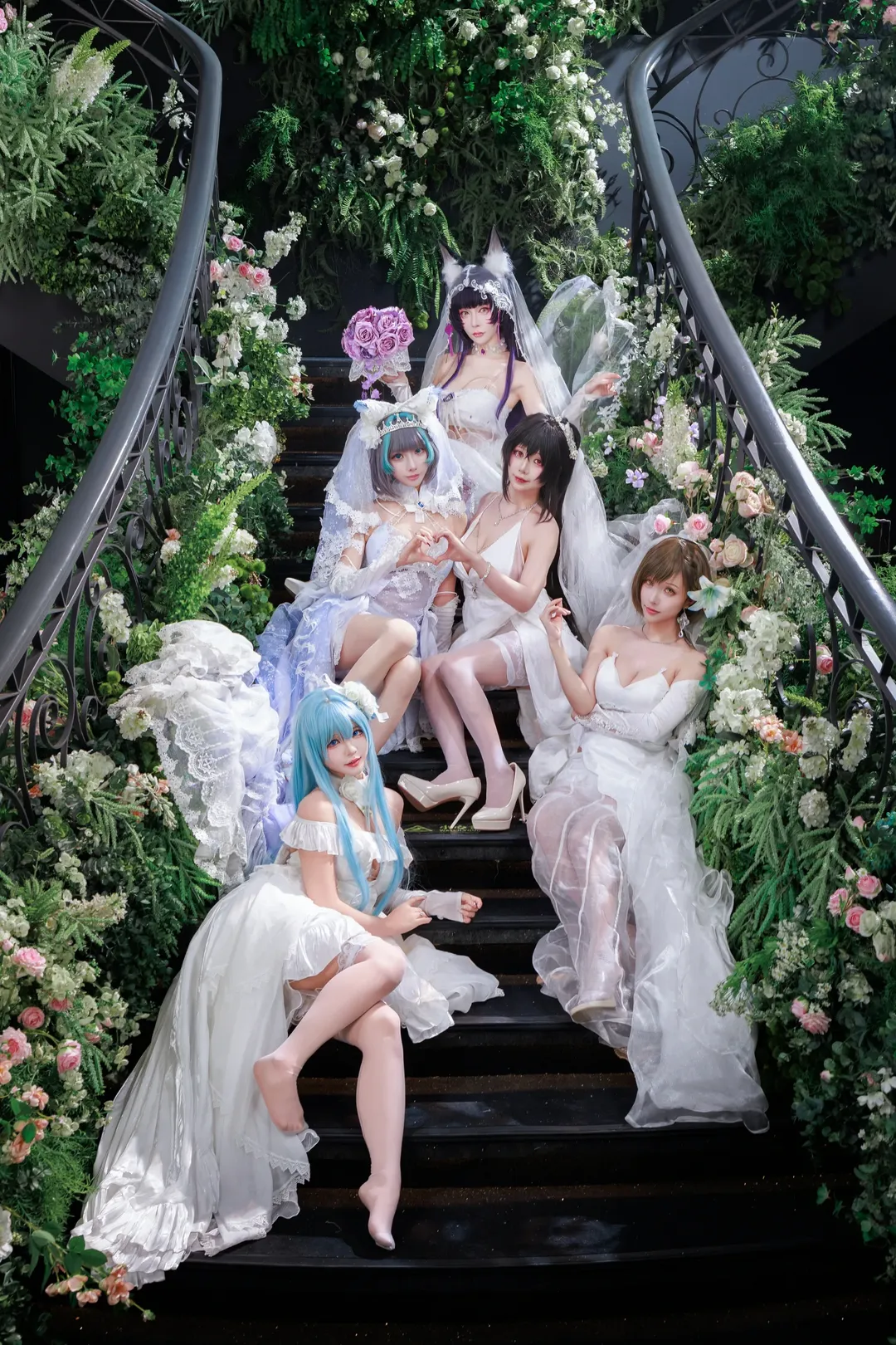 二次元攝影, 花嫁cos, 五等分的花嫁, 碧藍航線cosplay, 白絲cos