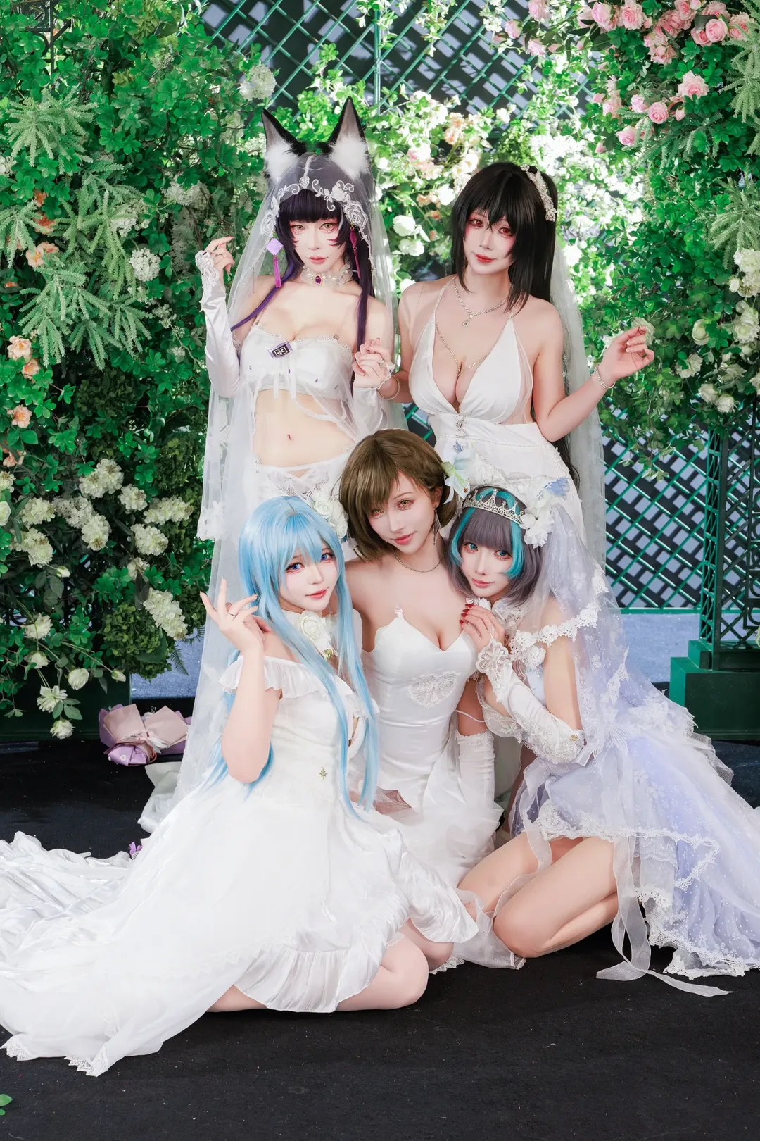 碧蓝航线, 碧蓝航线cos, 花嫁主题, 五人cosplay, 白纱摄影 - 第2张