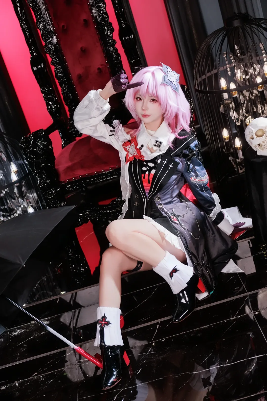 崩坏星穹铁道, 长夜月cos, cosplay出片, 哥特风人像, 暗黑系造型 - 第2张