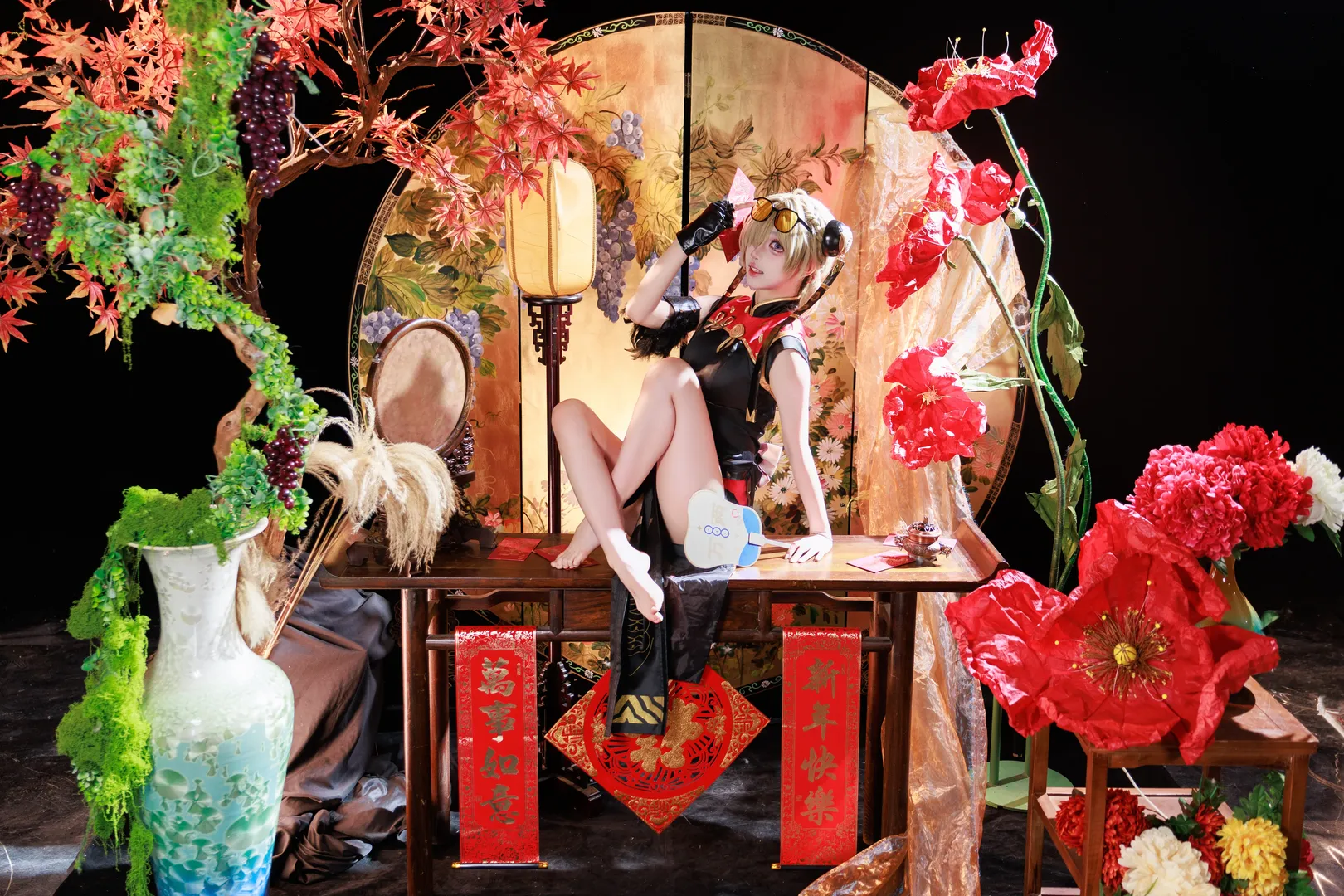 绝区零, 红豆cos, 国风旗袍cosplay, 新春摄影写真, 二次元实拍 - 第2张