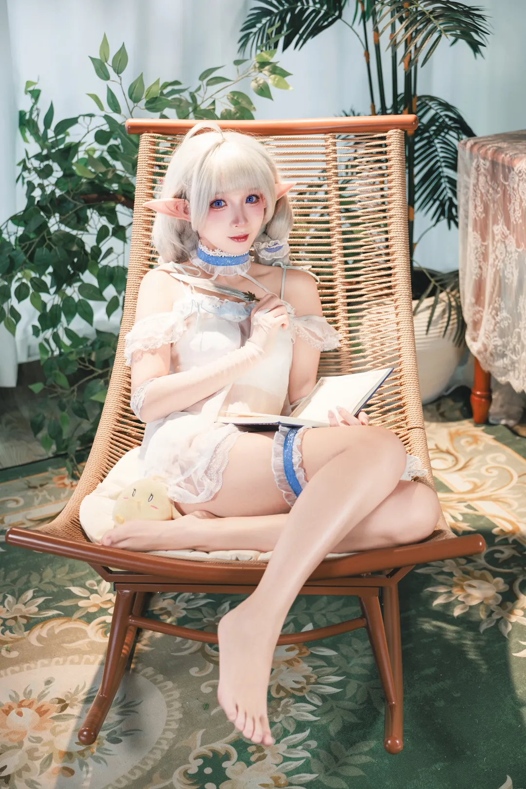 碧蓝航线, 精灵耳cos, 森系写真, 埃弗森cos, cosplay睡衣 - 第2张