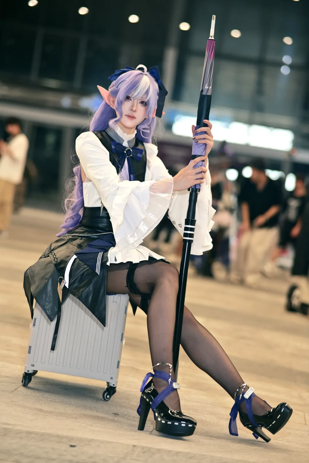 绝区零, 薇薇安cos, cosplay场照, 黑丝穿搭, 深圳AMM漫展