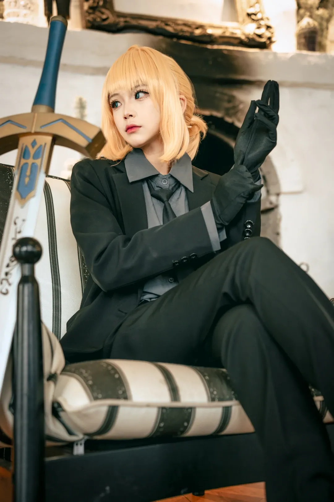 阿尔托莉雅cos, 吾王, saber, Fate/Zero, 西装Cosplay - 第3张