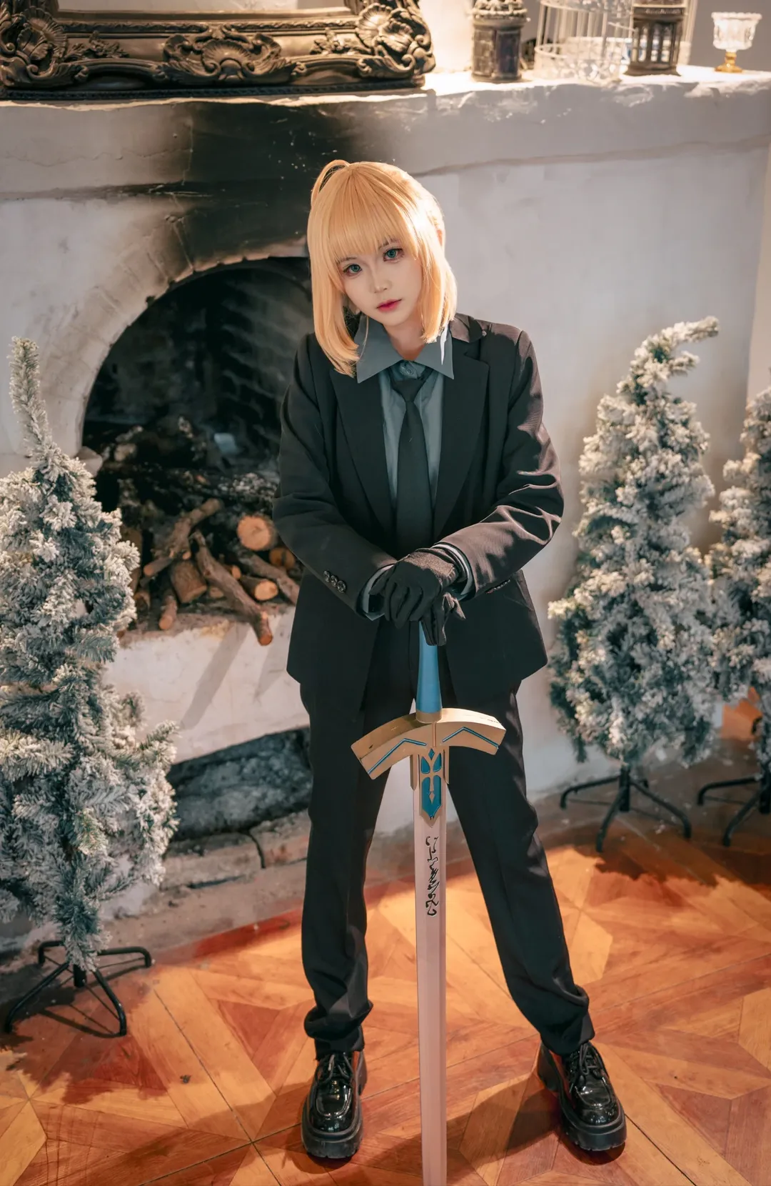阿尔托莉雅cos, 吾王, saber, Fate/Zero, 西装Cosplay - 第4张